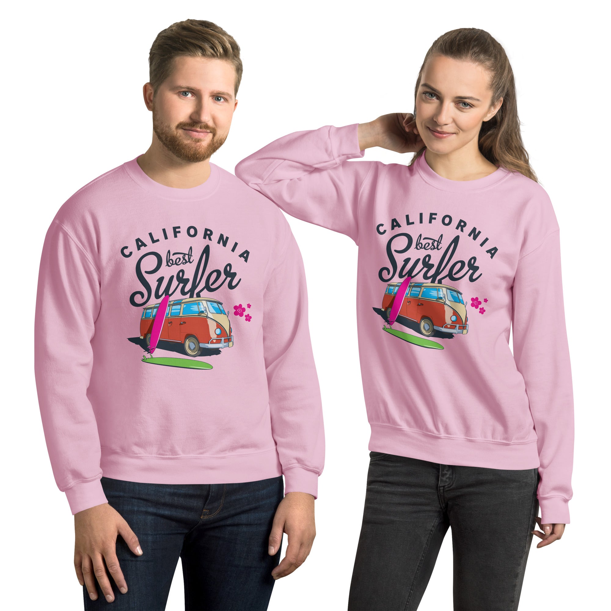 Preppy Vintage California Best Surfer Crewneck Sweatshirt