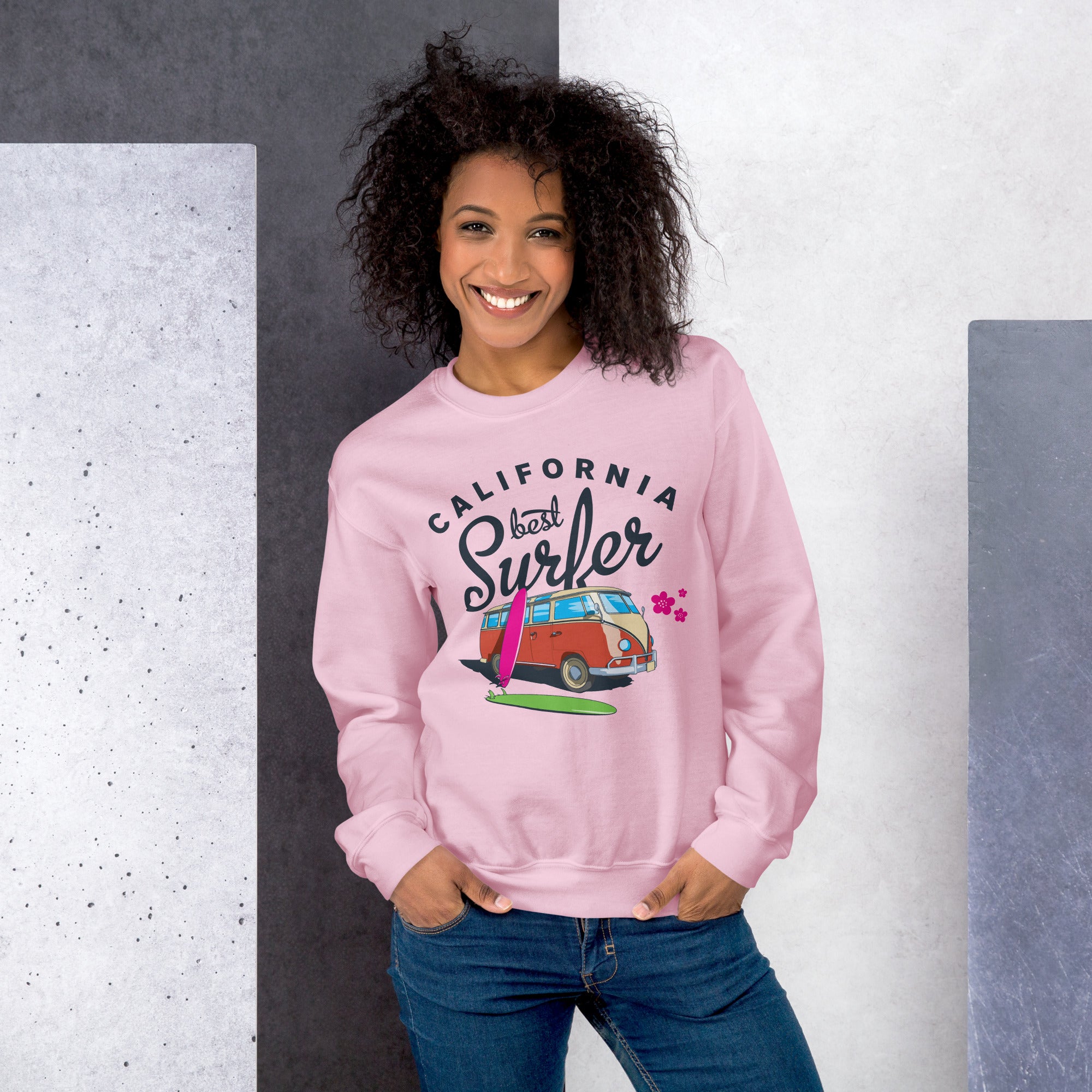 Preppy Vintage California Best Surfer Crewneck Sweatshirt