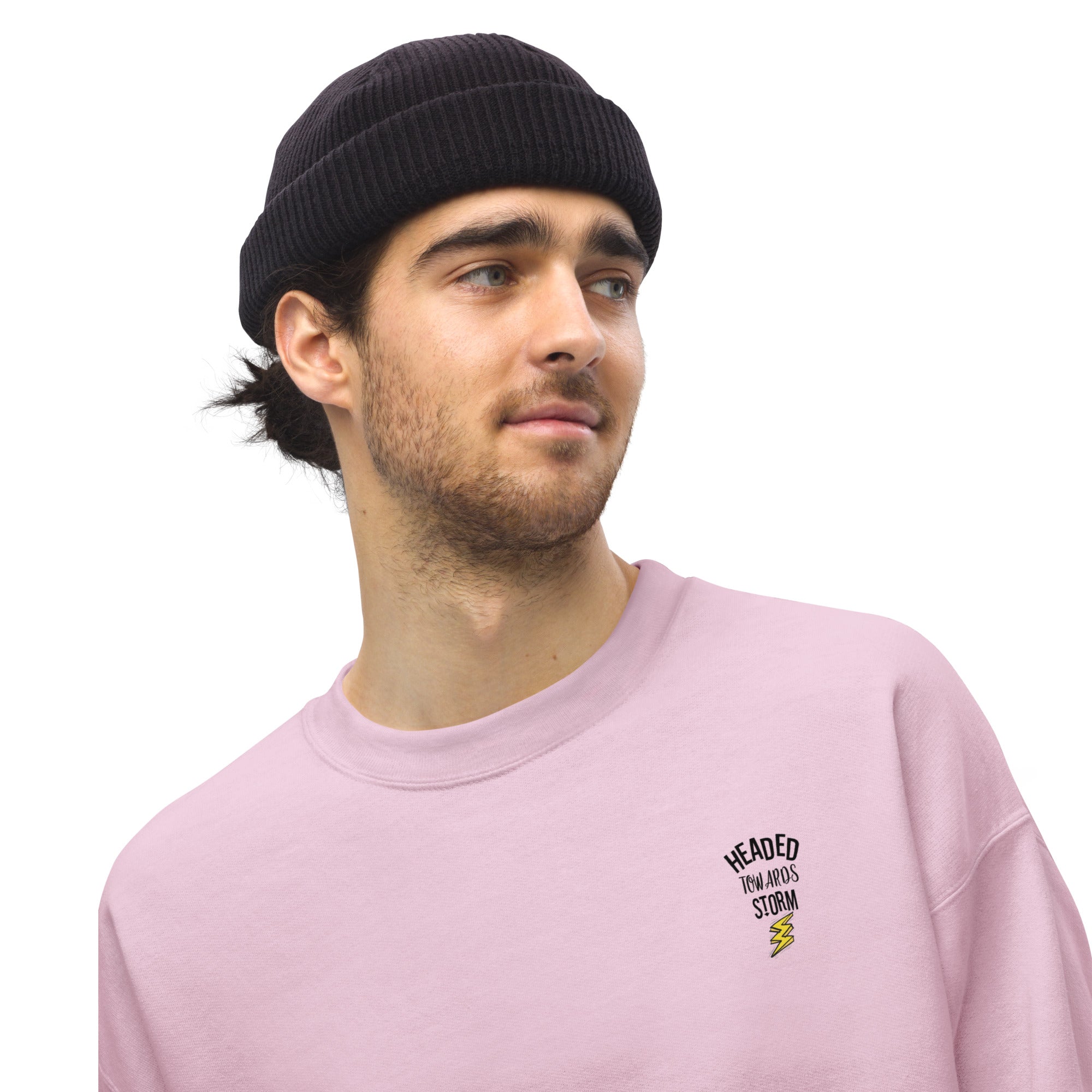 Preppy Motivational Quote Headed Towards Storm Crewneck Sweatshirt