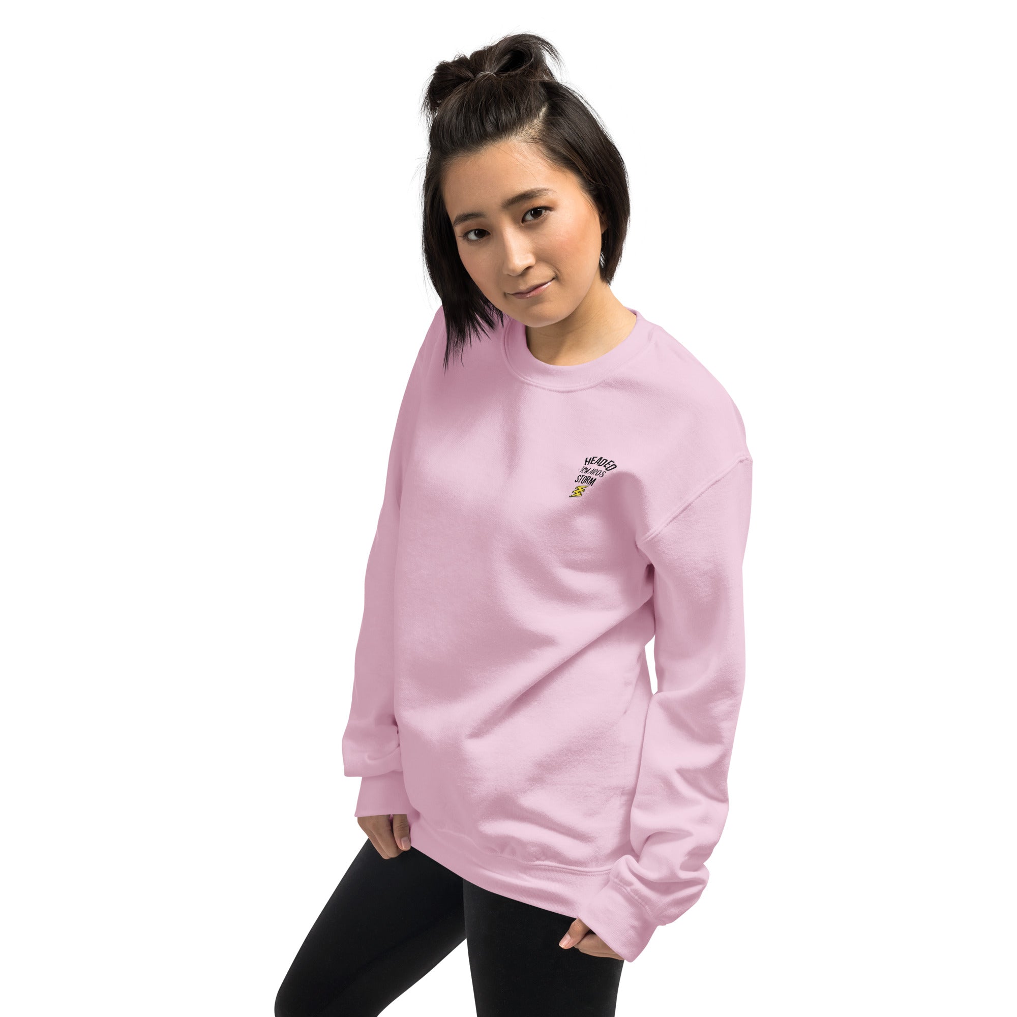 Preppy Motivational Quote Headed Towards Storm Crewneck Sweatshirt