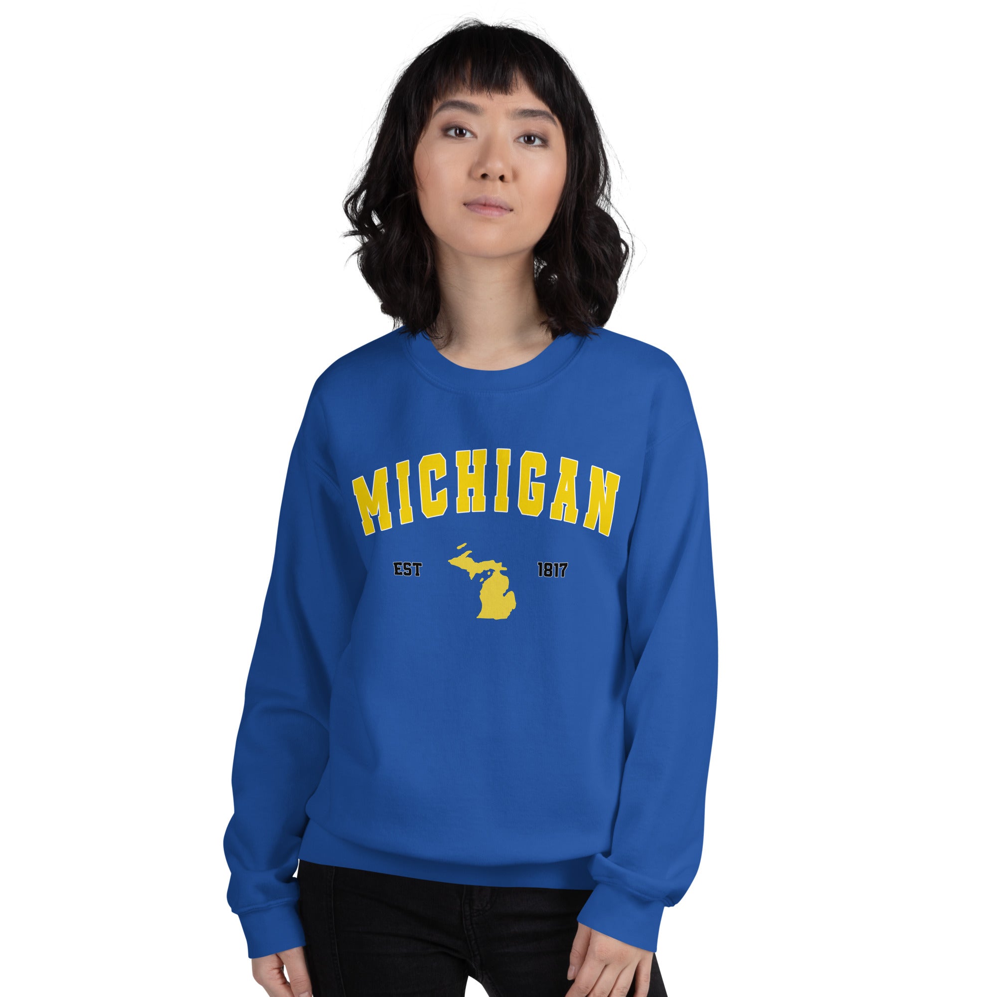 Preppy Green Michigan State Unisex Crewneck Sweatshirt