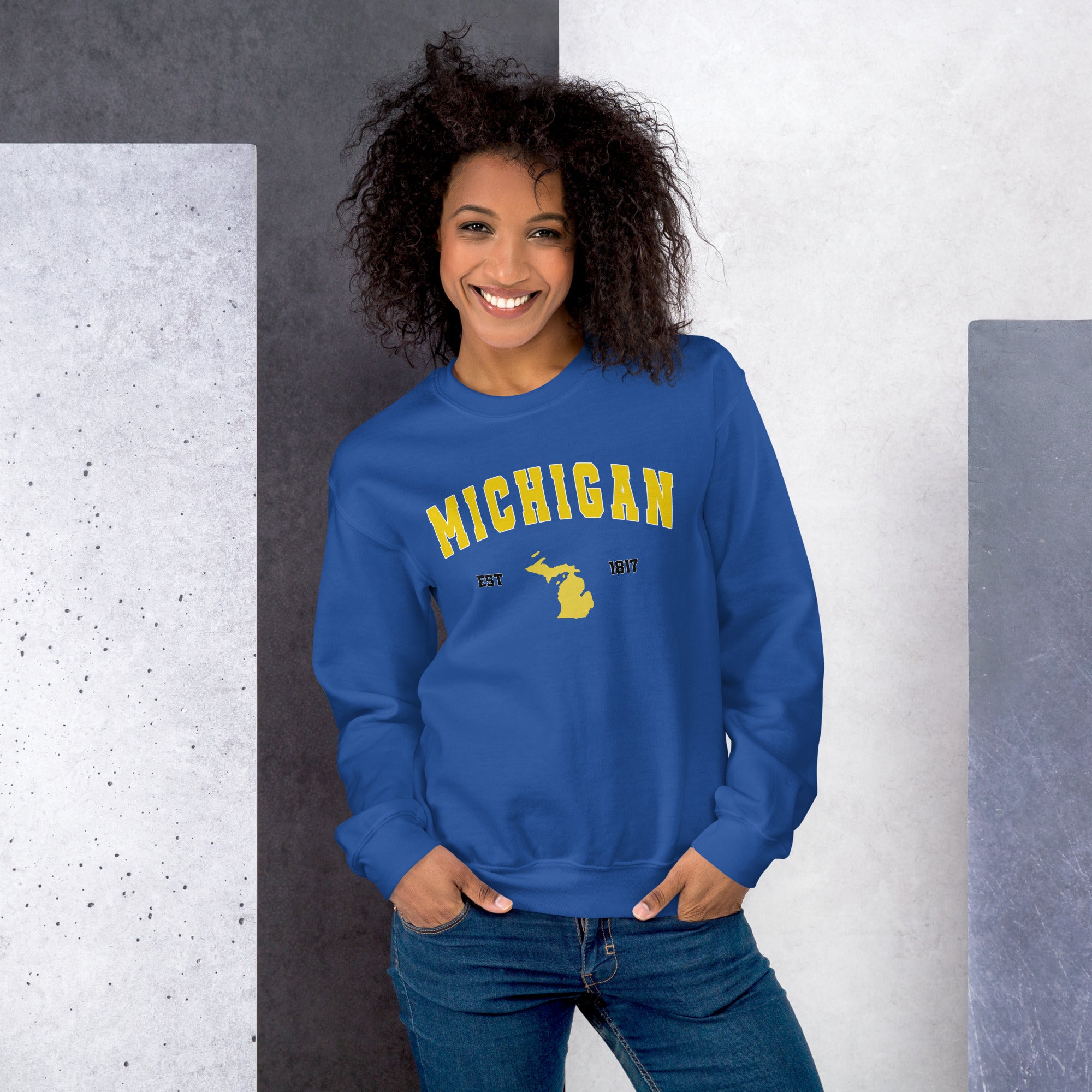 Preppy Green Michigan State Unisex Crewneck Sweatshirt