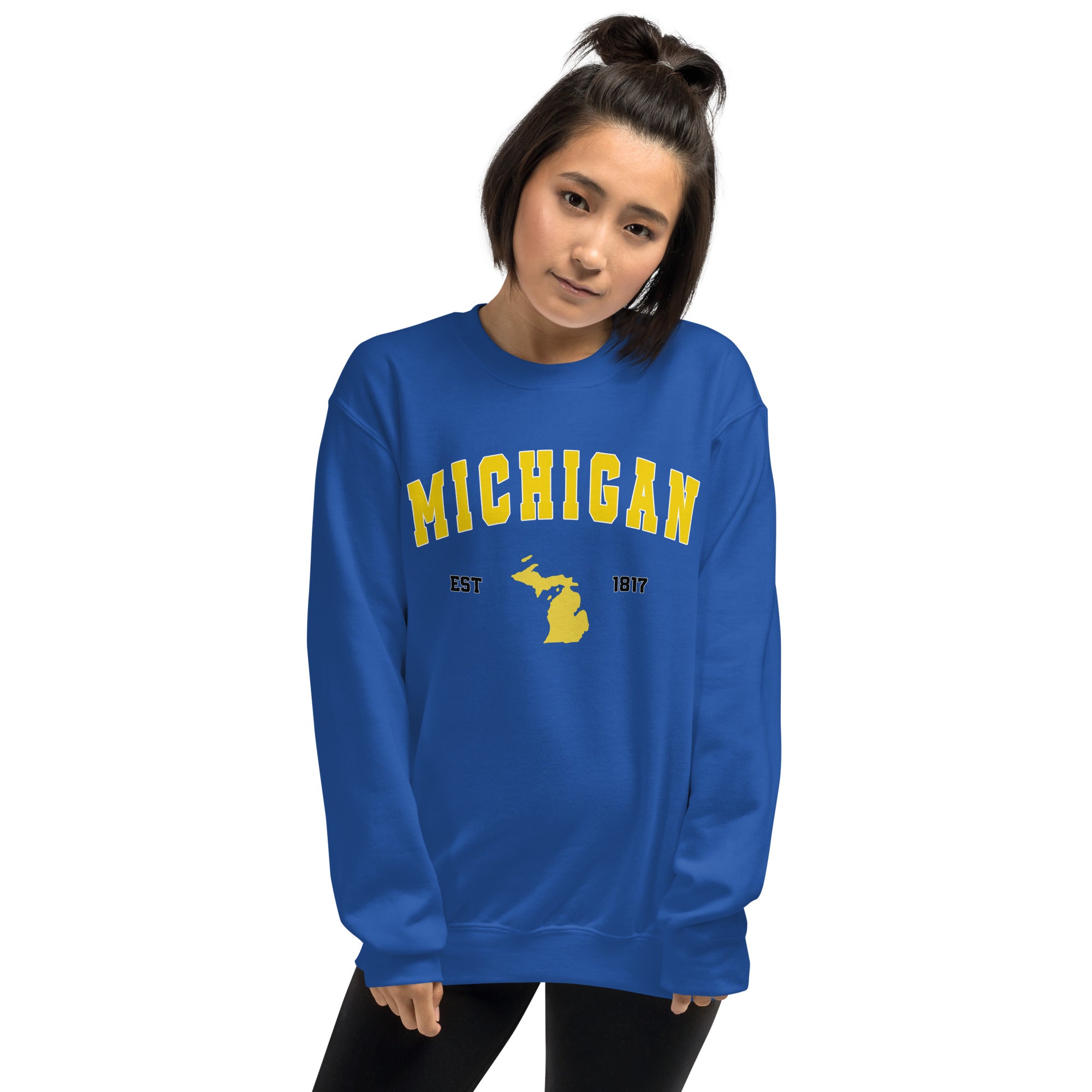 Preppy Green Michigan State Unisex Crewneck Sweatshirt