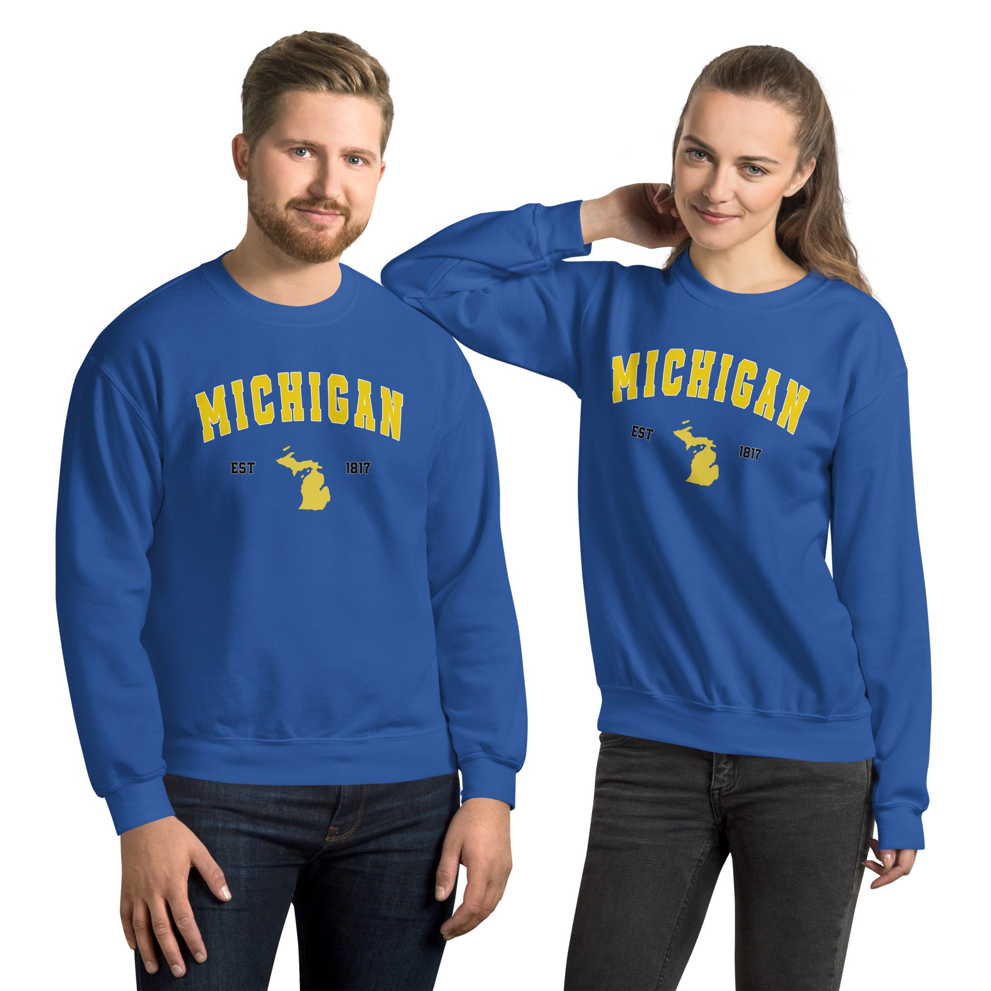 Preppy Green Michigan State Unisex Crewneck Sweatshirt