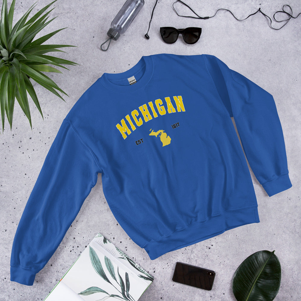 Preppy Green Michigan State Unisex Crewneck Sweatshirt