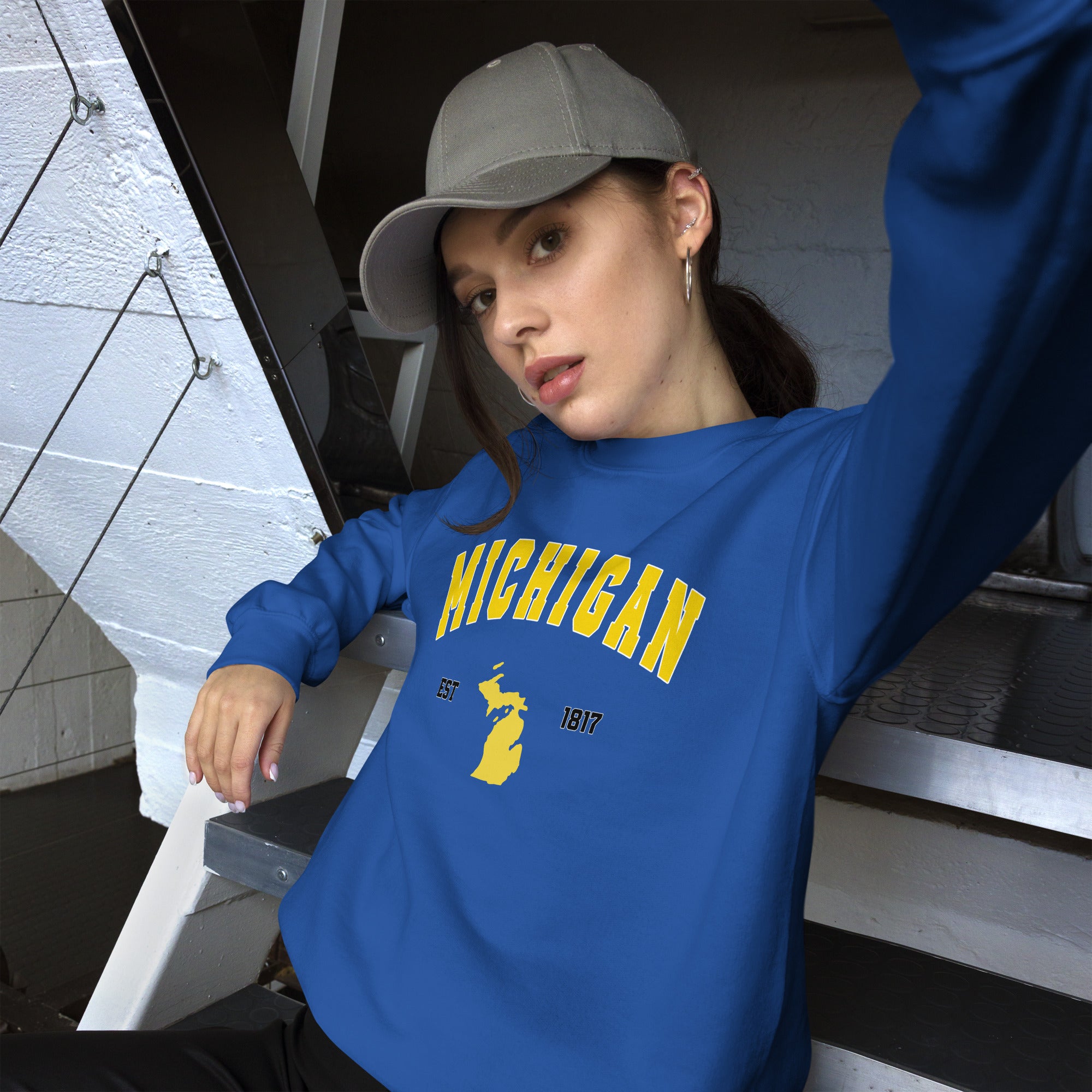 Preppy Green Michigan State Unisex Crewneck Sweatshirt