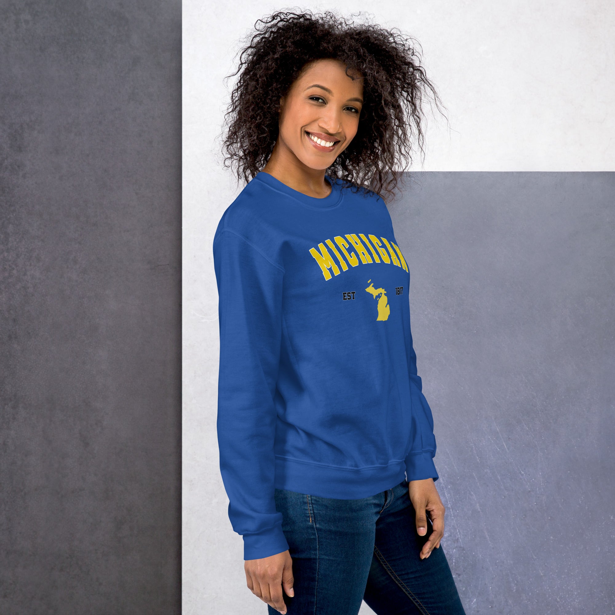 Preppy Green Michigan State Unisex Crewneck Sweatshirt