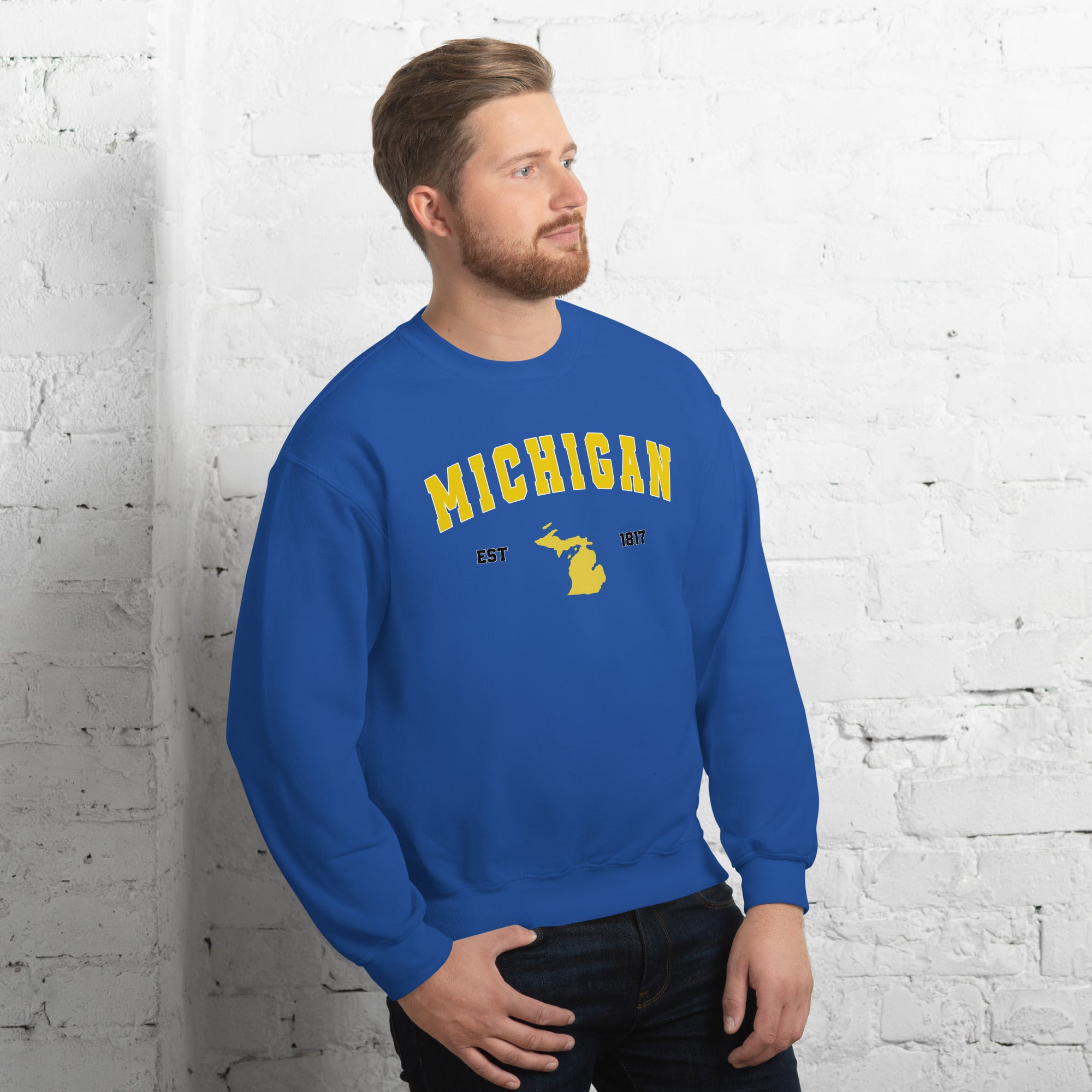 Preppy Green Michigan State Unisex Crewneck Sweatshirt