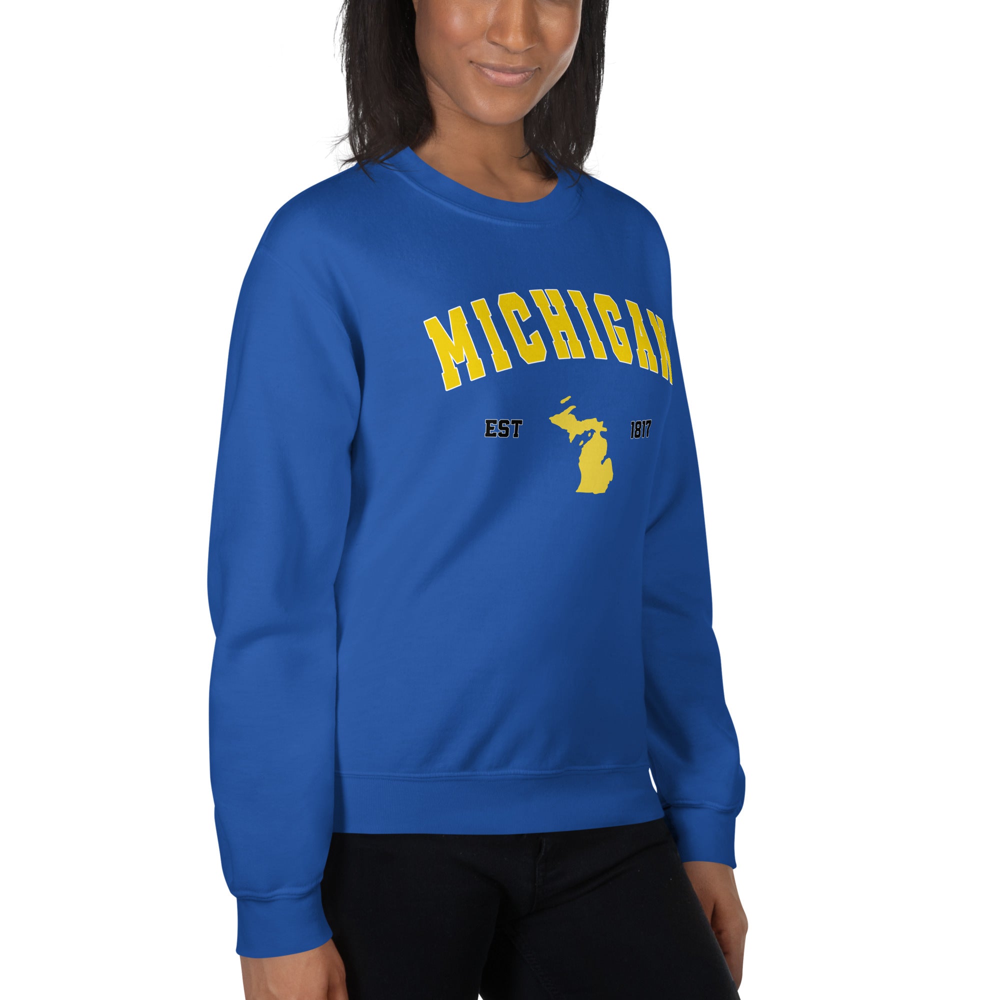 Preppy Green Michigan State Unisex Crewneck Sweatshirt