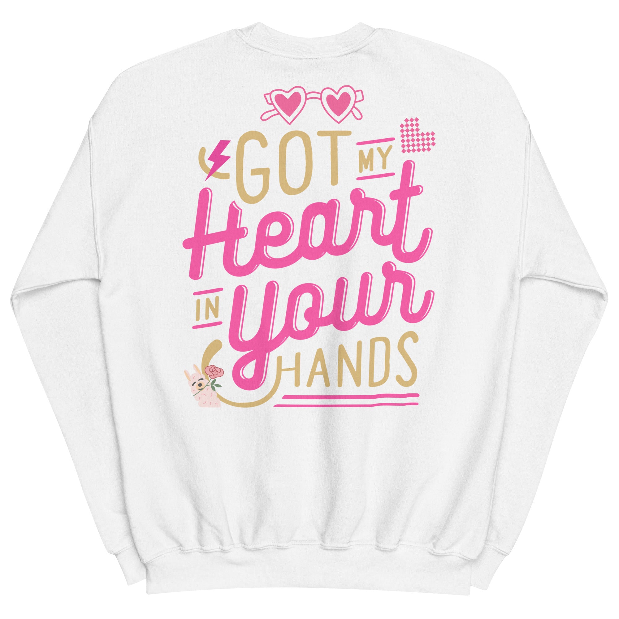 Preppy Cute Got My Heart in Your Hands Beach Crewneck Sweatshirt for Women