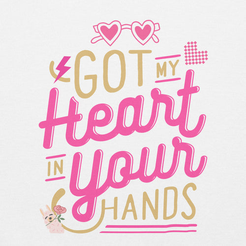 Preppy Cute Got My Heart in Your Hands Beach Crewneck Sweatshirt for Women