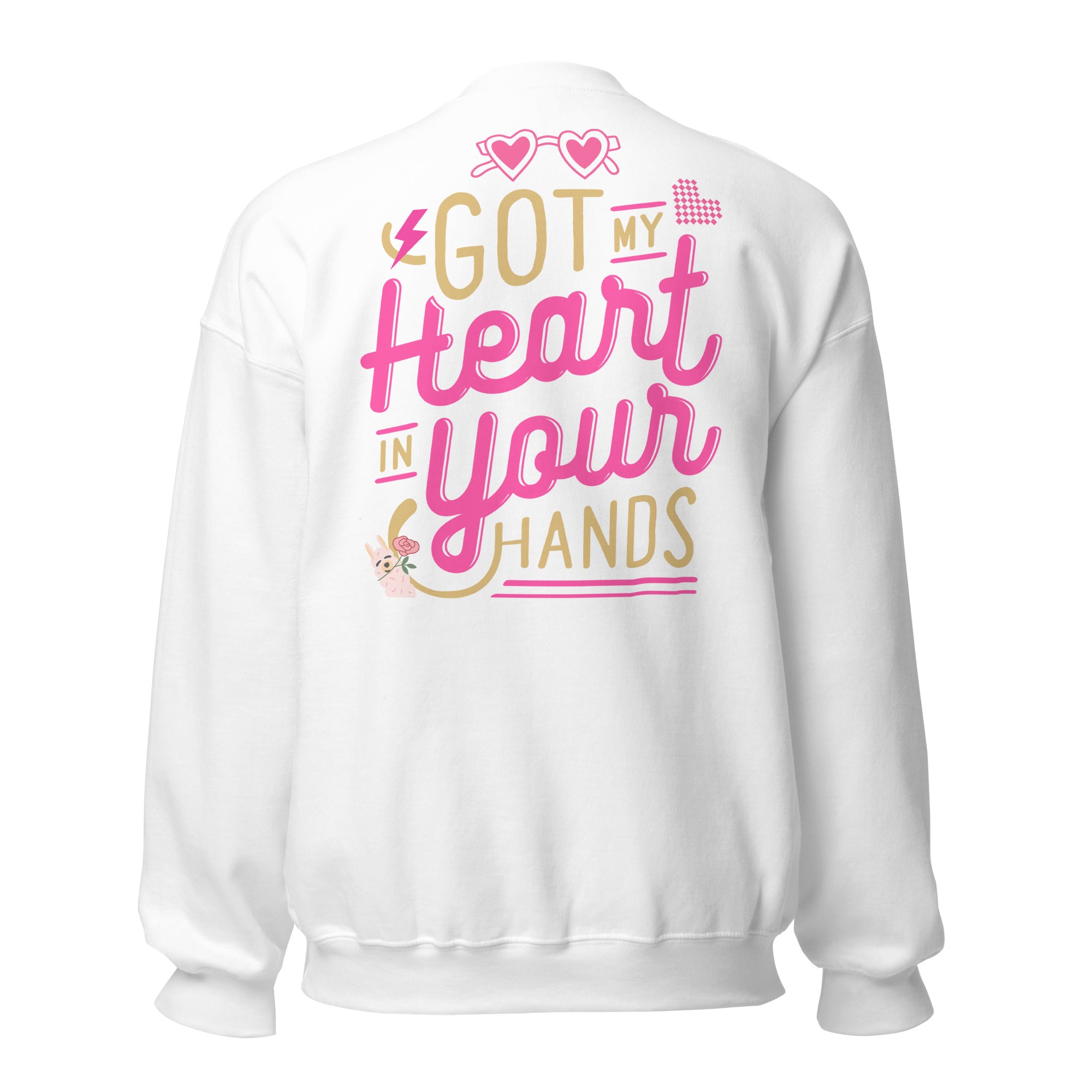 Preppy Cute Got My Heart in Your Hands Beach Crewneck Sweatshirt for Women