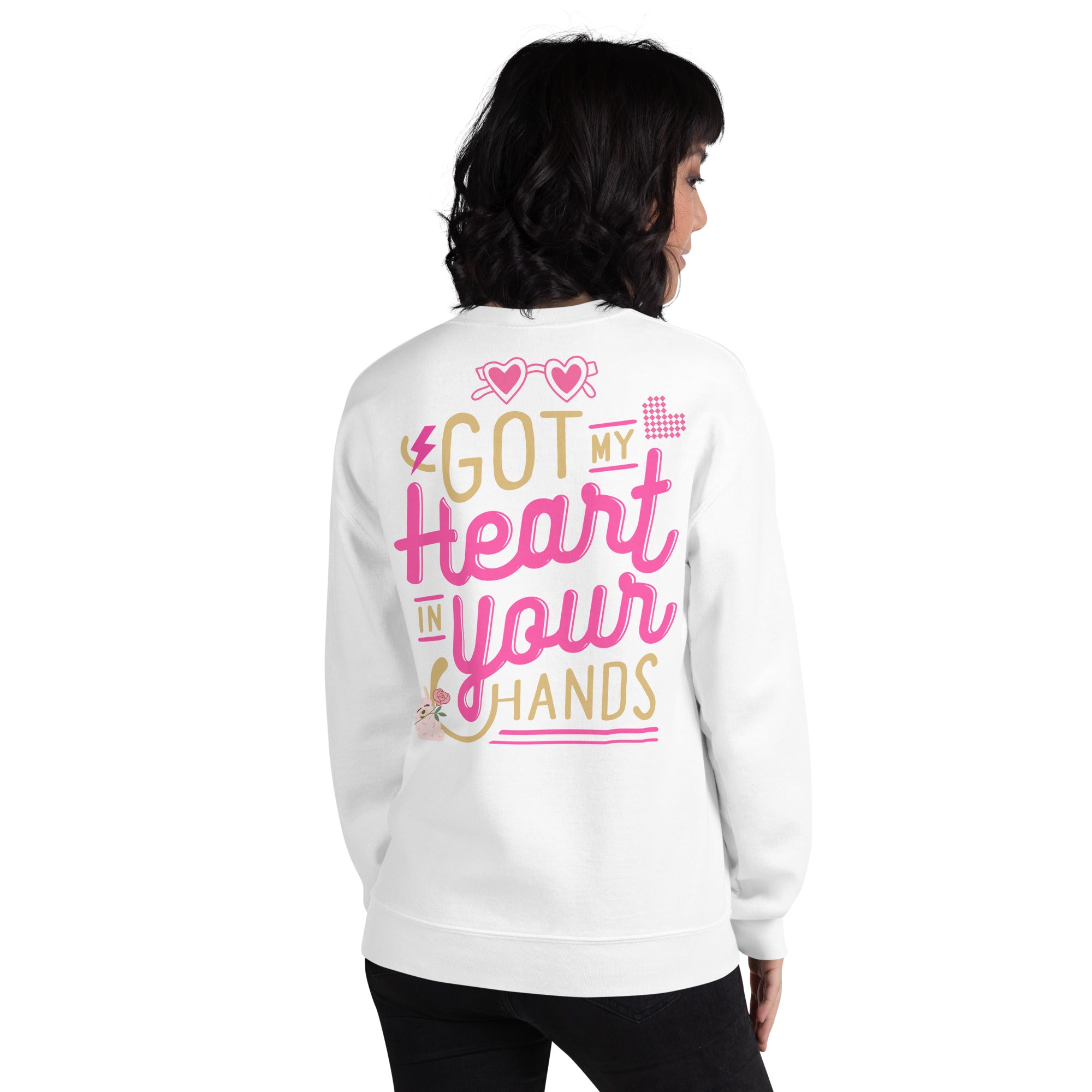 Preppy Cute Got My Heart in Your Hands Beach Crewneck Sweatshirt for Women