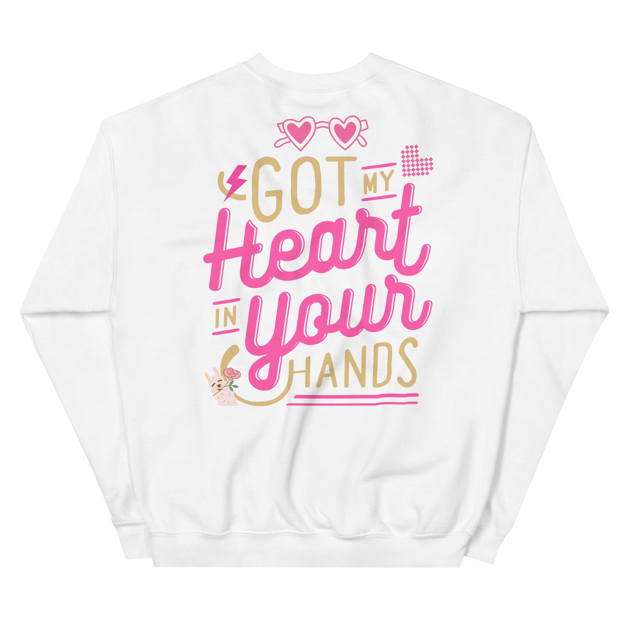 Preppy Cute Got My Heart in Your Hands Beach Crewneck Sweatshirt for Women