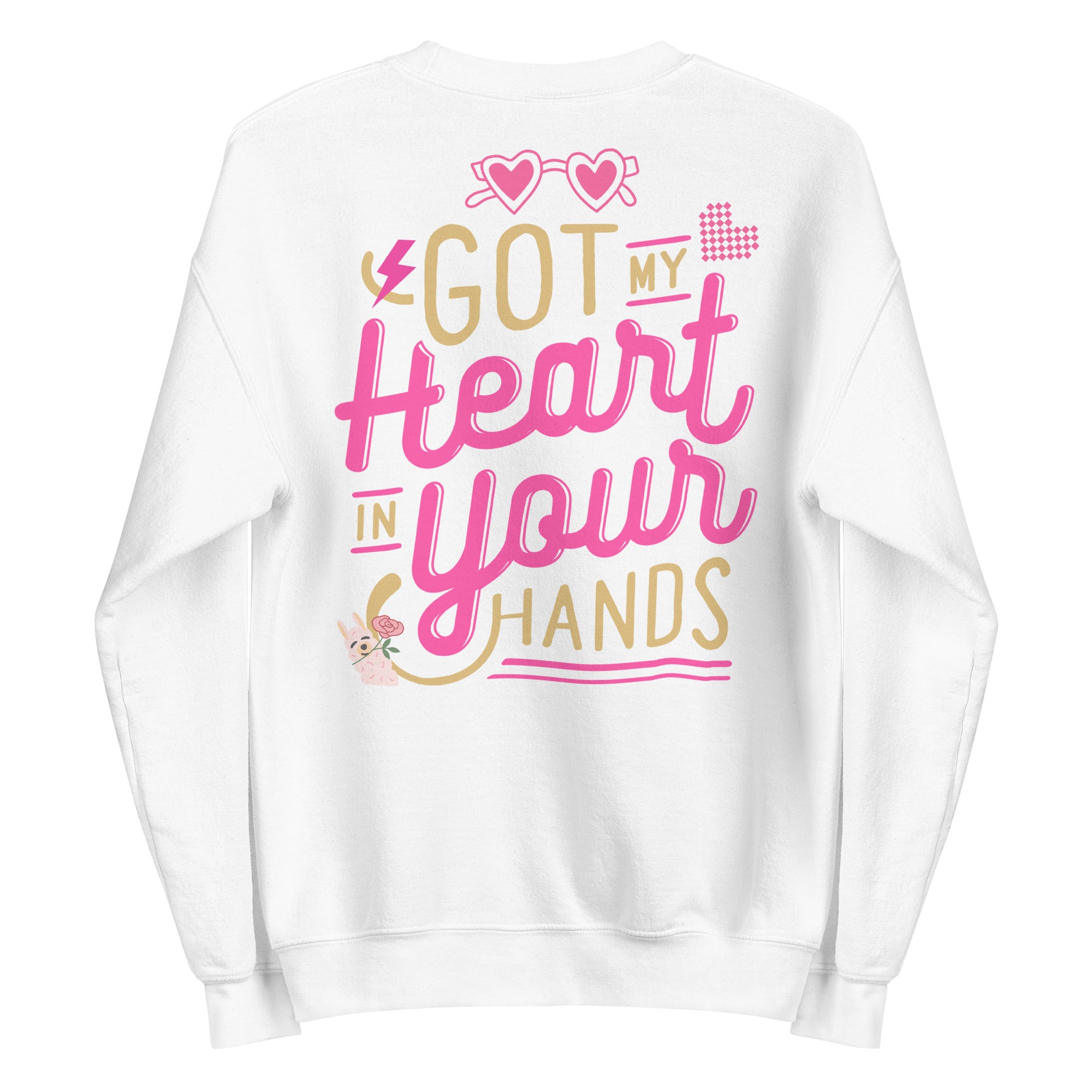 Preppy Cute Got My Heart in Your Hands Beach Crewneck Sweatshirt for Women