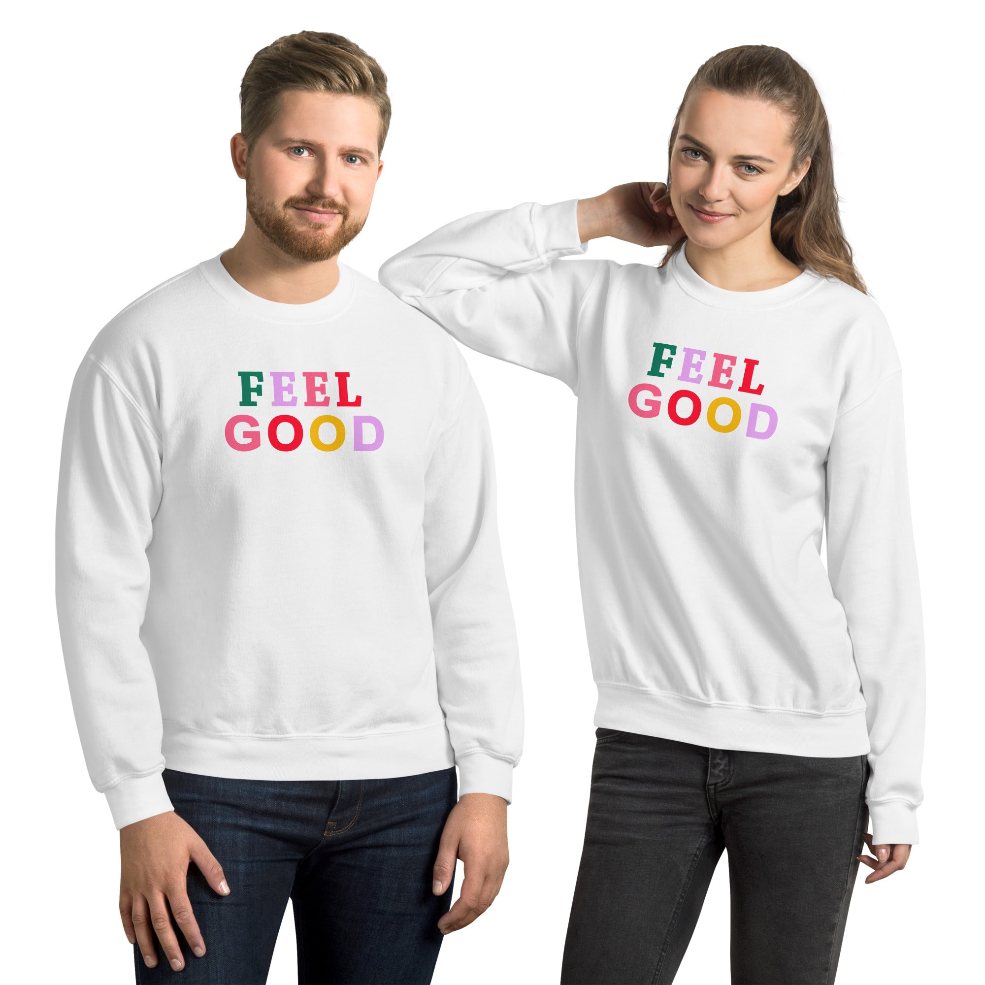Feel Good Preppy Inspirational Crewneck Sweatshirt