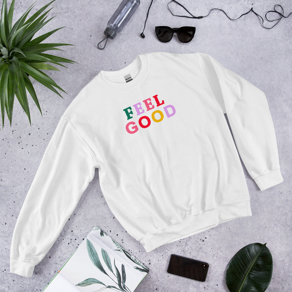 Feel Good Preppy Inspirational Crewneck Sweatshirt
