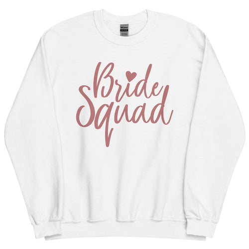 Unisex Bride Squad Cute Preppy Crewneck Sweatshirt