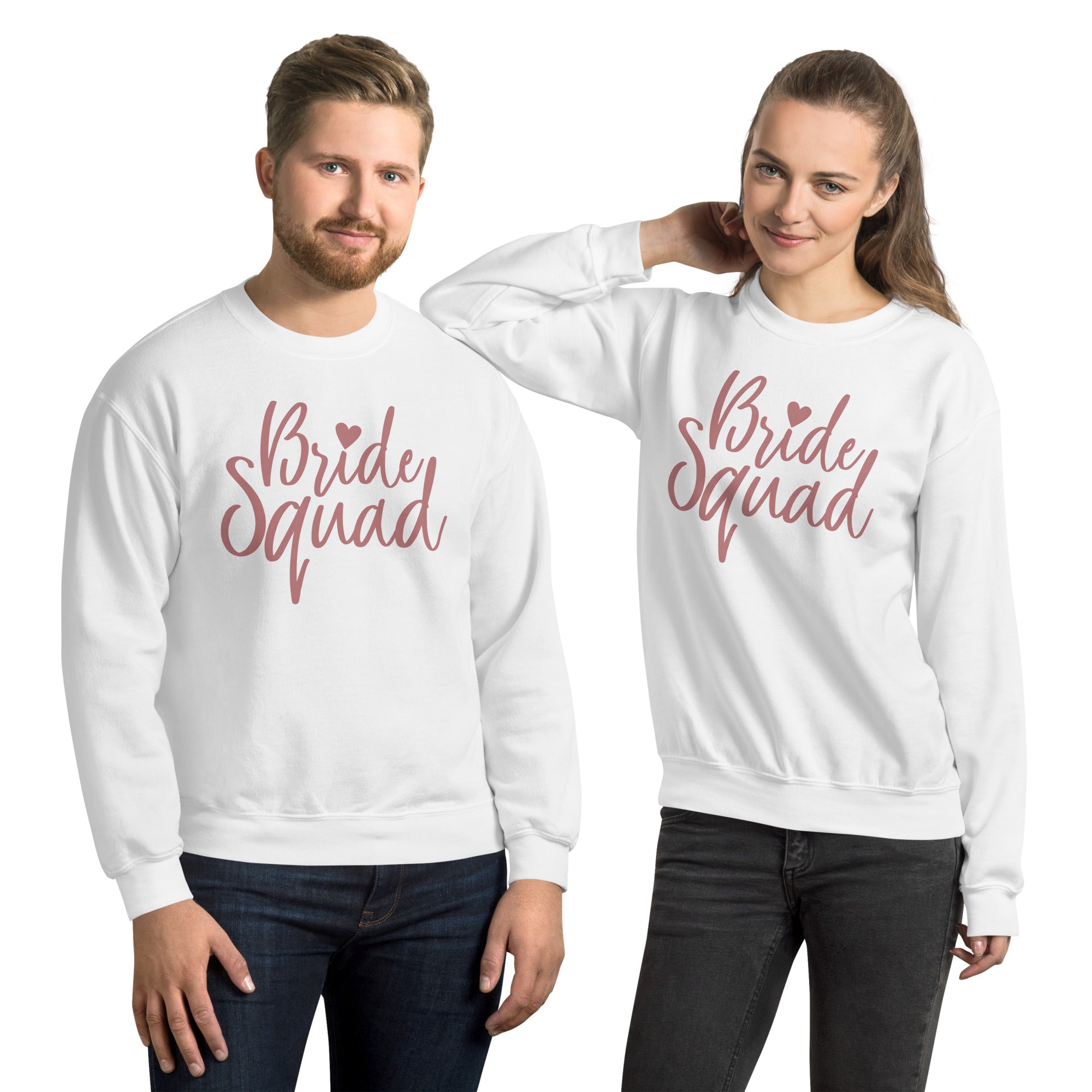 Unisex Bride Squad Cute Preppy Crewneck Sweatshirt