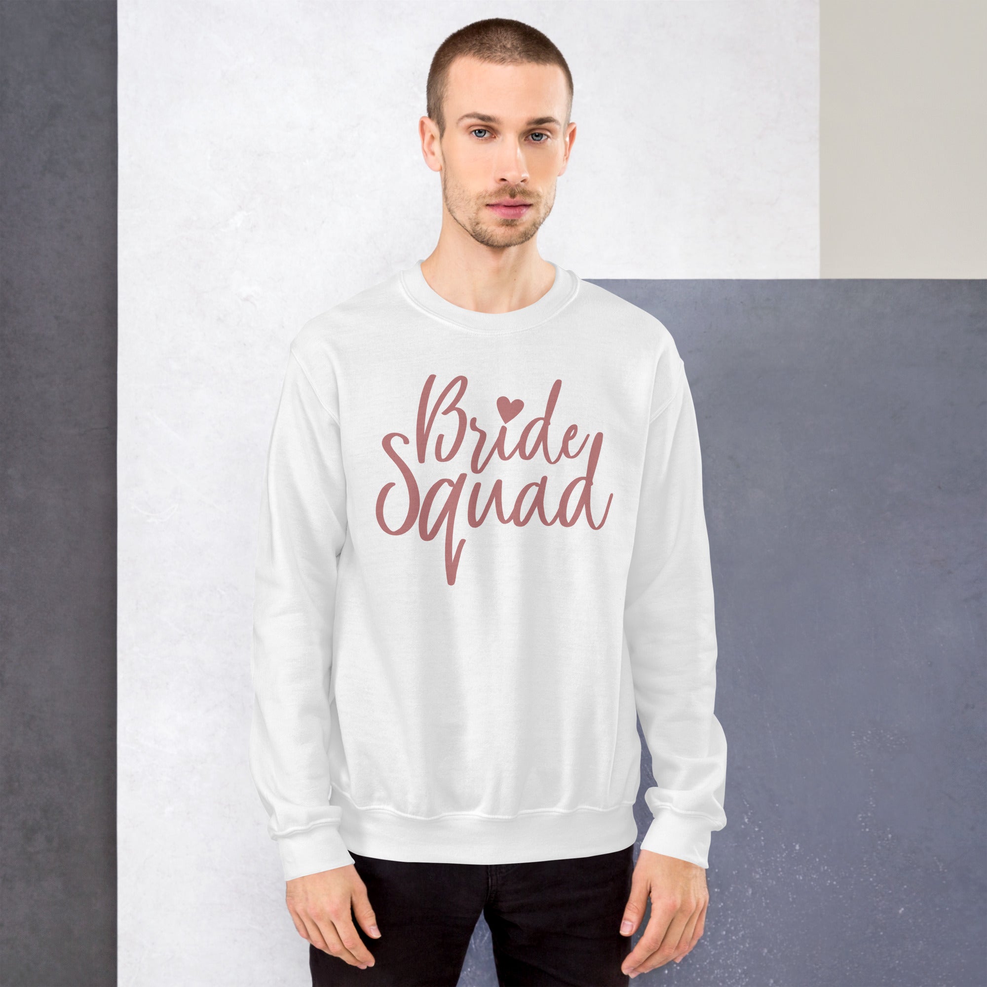 Unisex Bride Squad Cute Preppy Crewneck Sweatshirt