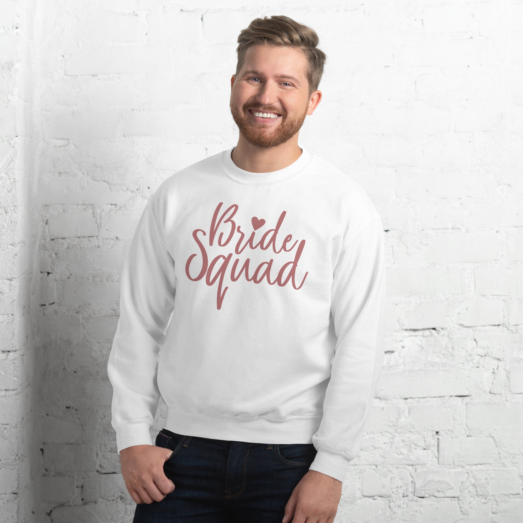 Unisex Bride Squad Cute Preppy Crewneck Sweatshirt