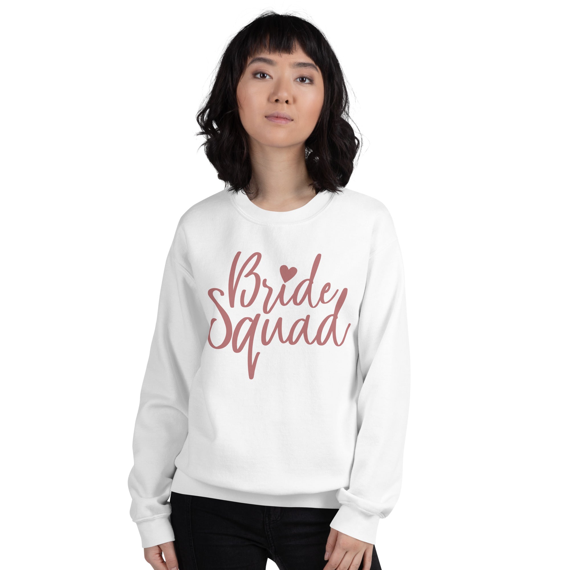 Unisex Bride Squad Cute Preppy Crewneck Sweatshirt