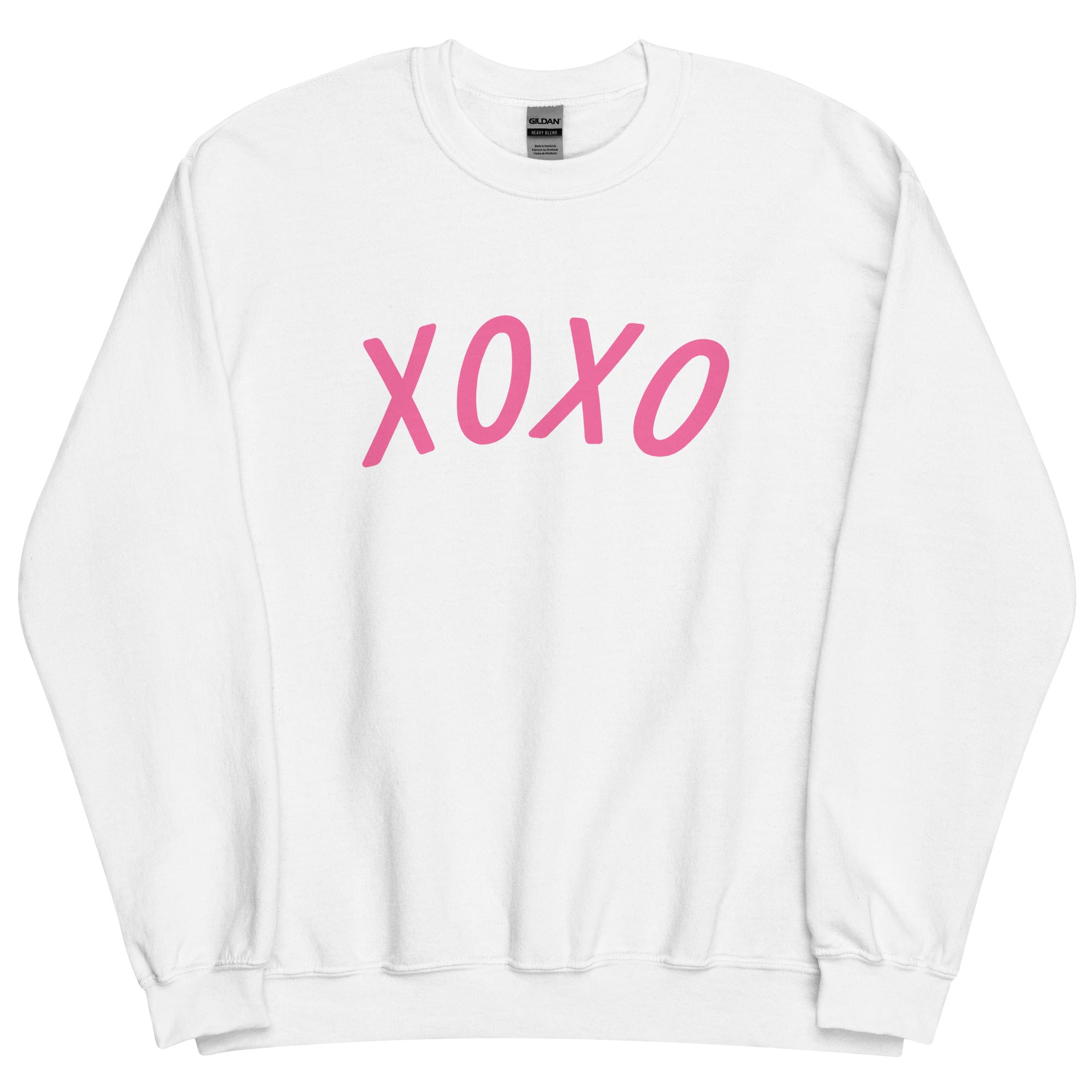 Preppy XOXO Crewneck Sweatshirt in Pink, White & Black