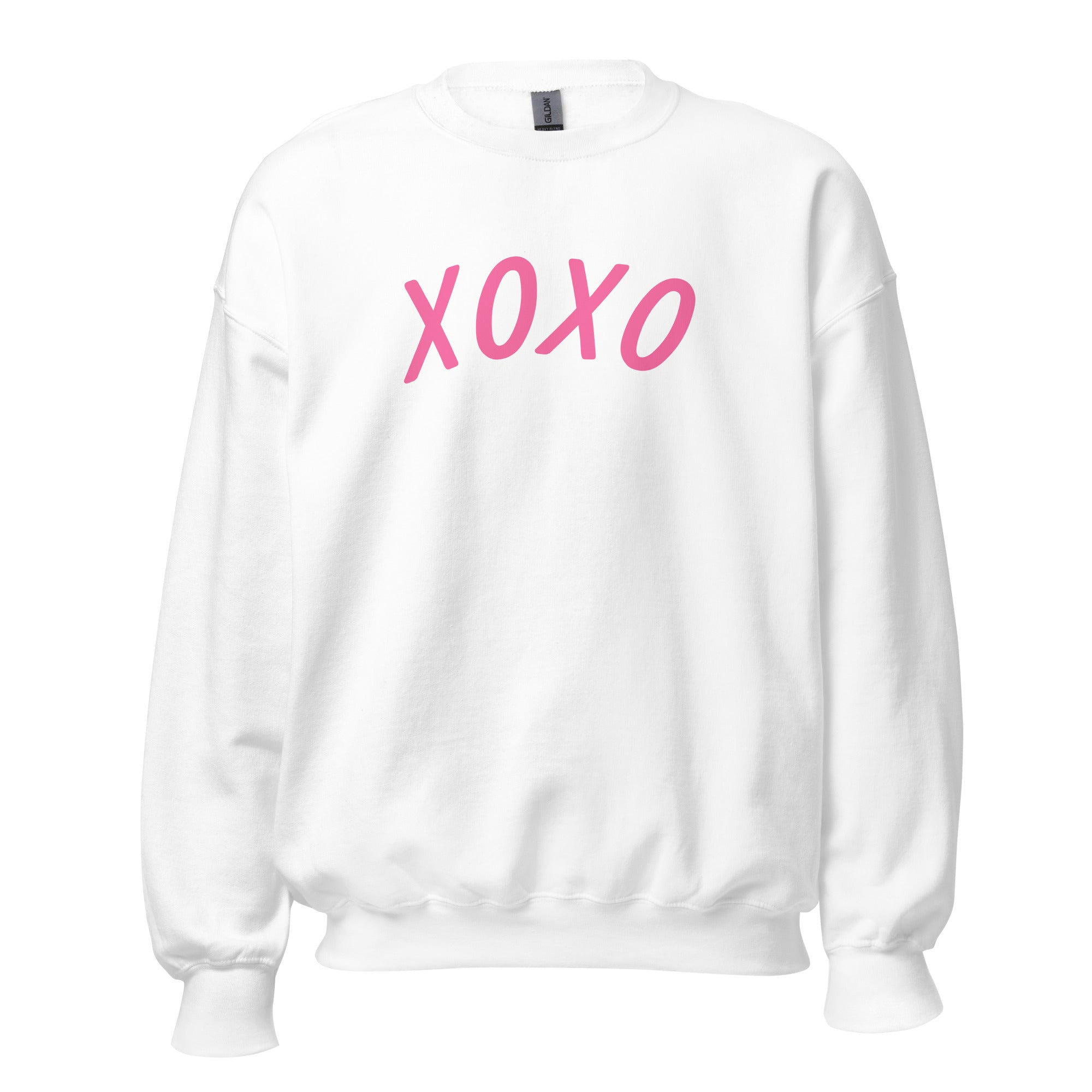 Preppy XOXO Crewneck Sweatshirt in Pink, White & Black
