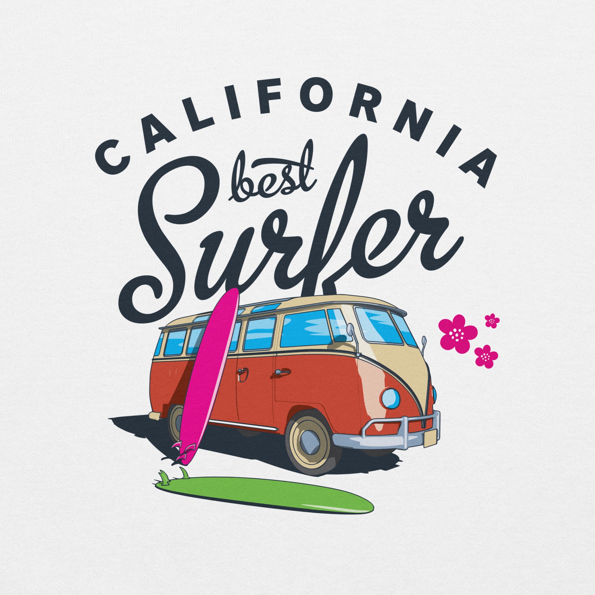 Preppy Vintage California Best Surfer Crewneck Sweatshirt