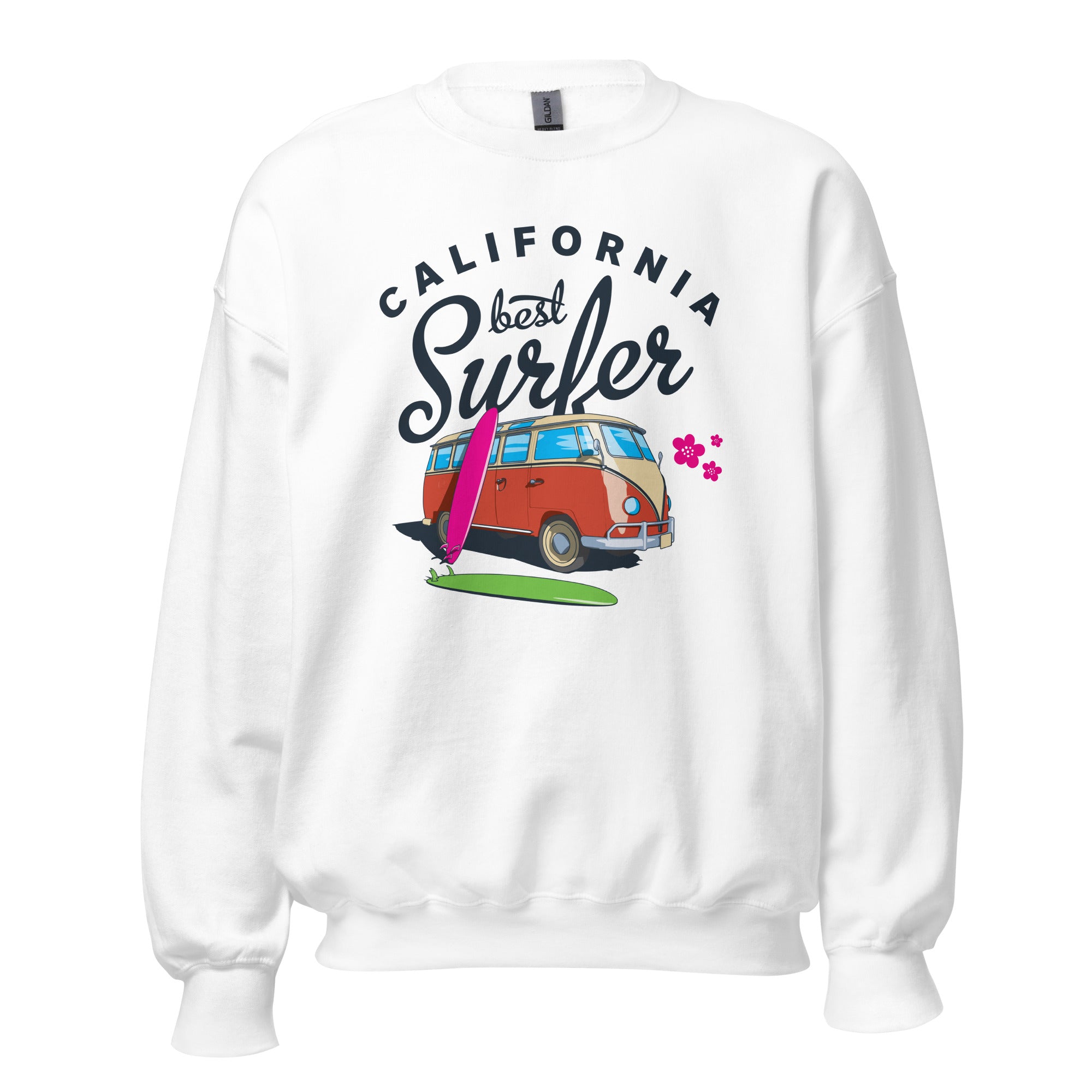 Preppy Vintage California Best Surfer Crewneck Sweatshirt