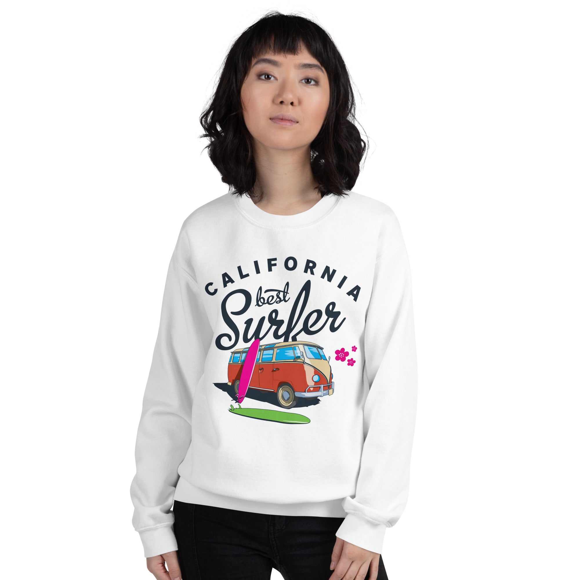 Preppy Vintage California Best Surfer Crewneck Sweatshirt