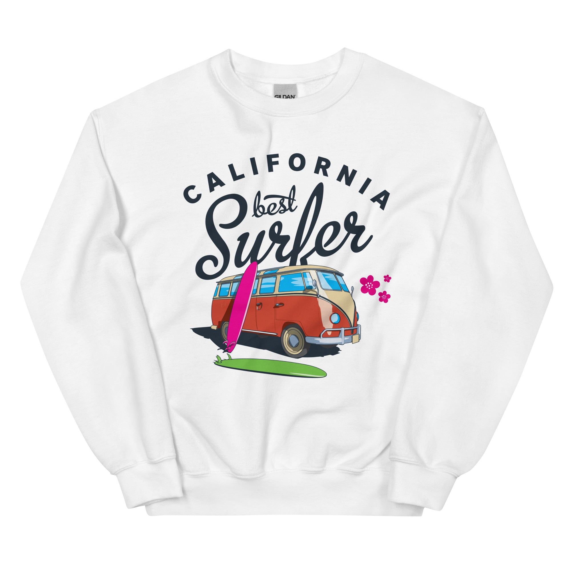 Preppy Vintage California Best Surfer Crewneck Sweatshirt