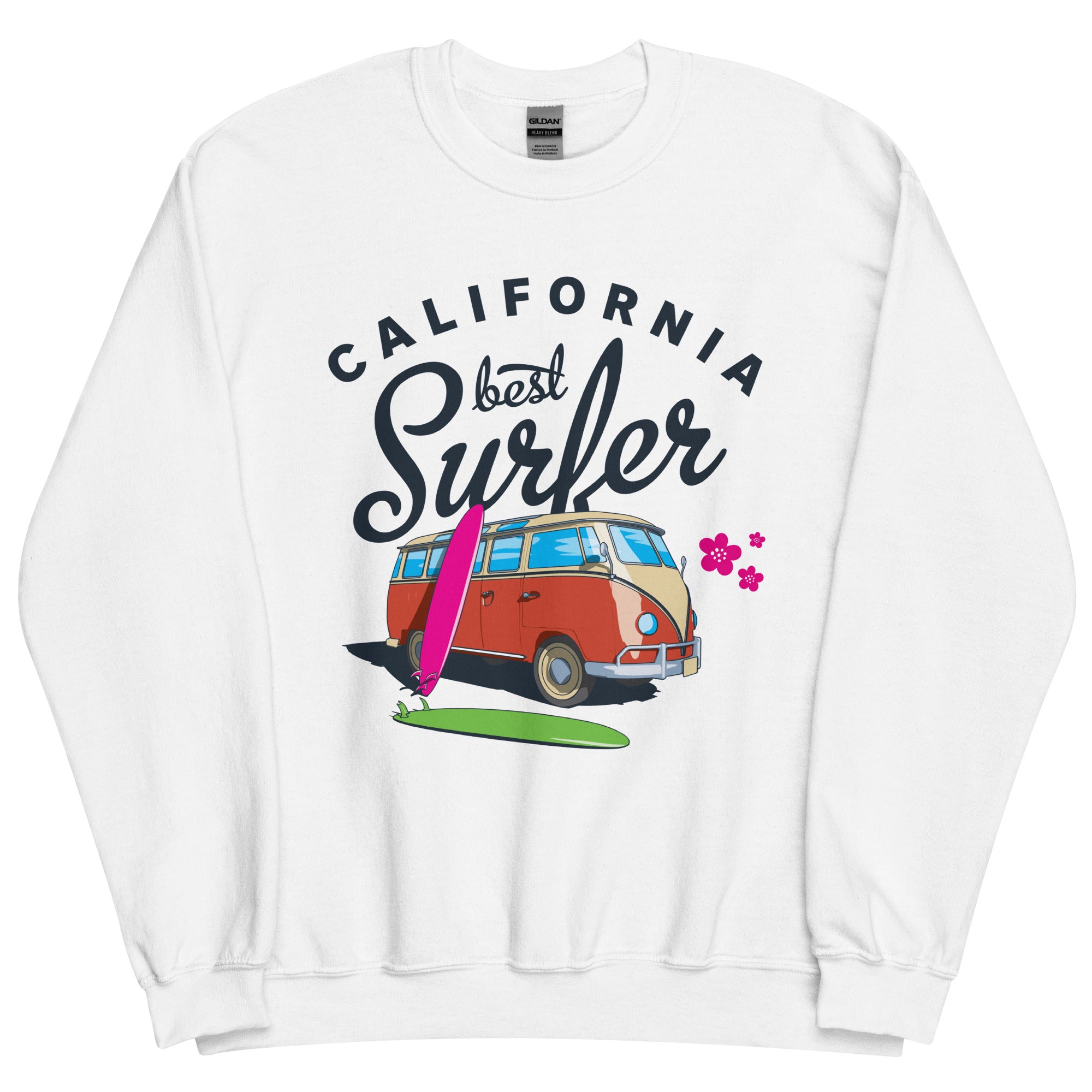 Preppy Vintage California Best Surfer Crewneck Sweatshirt