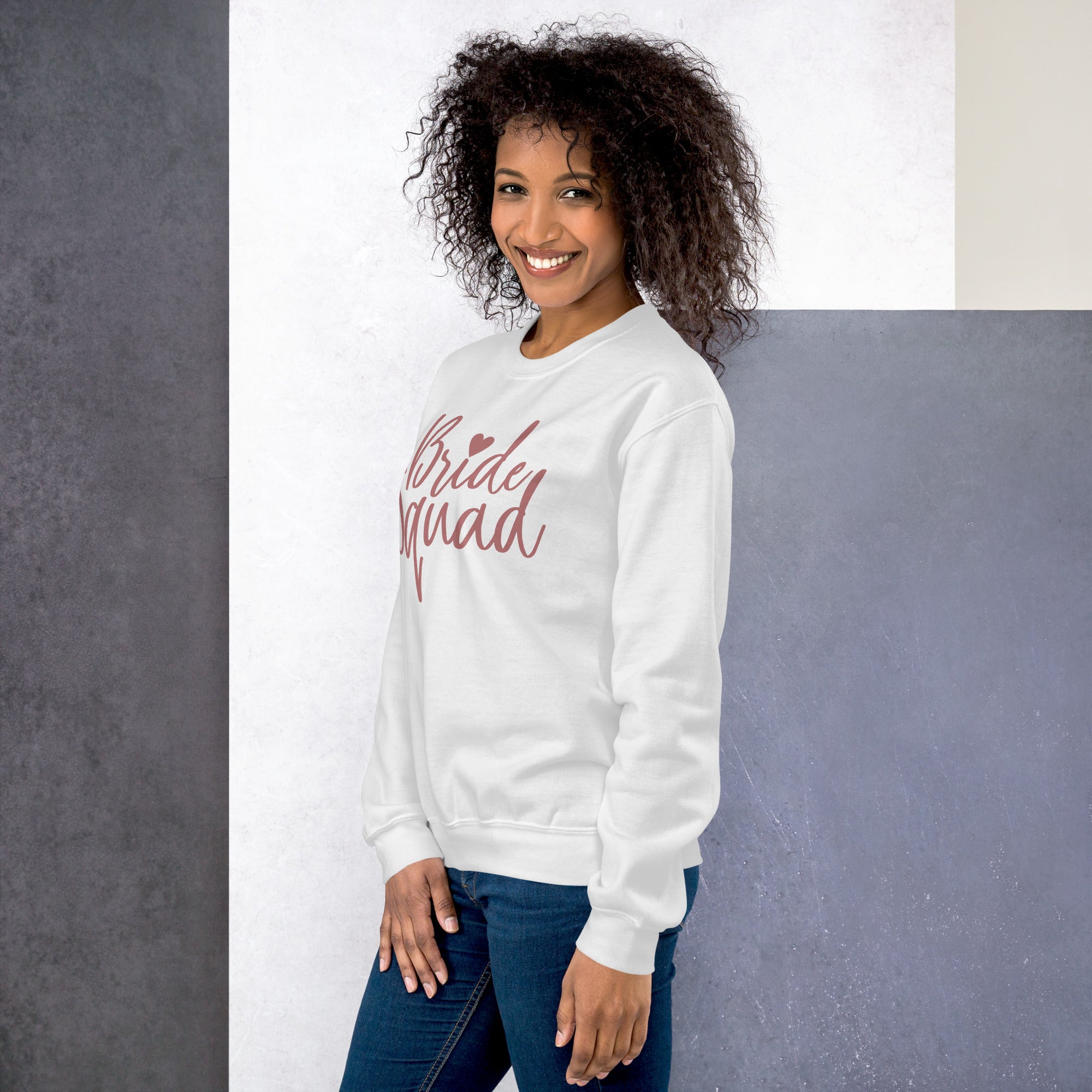 Unisex Bride Squad Cute Preppy Crewneck Sweatshirt