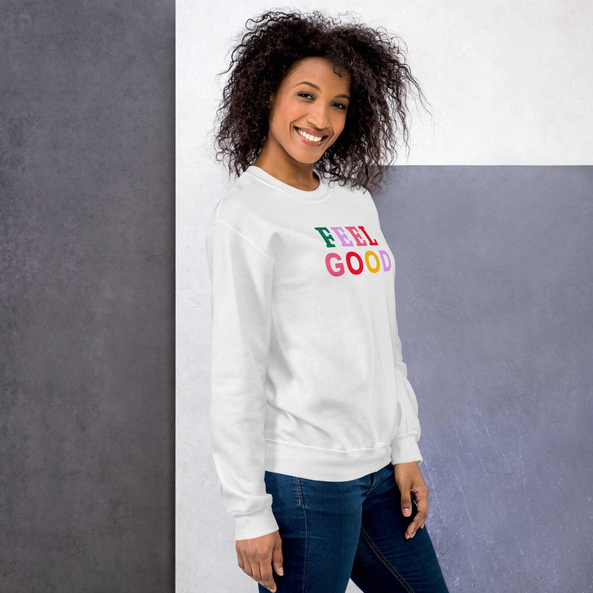Feel Good Preppy Inspirational Crewneck Sweatshirt