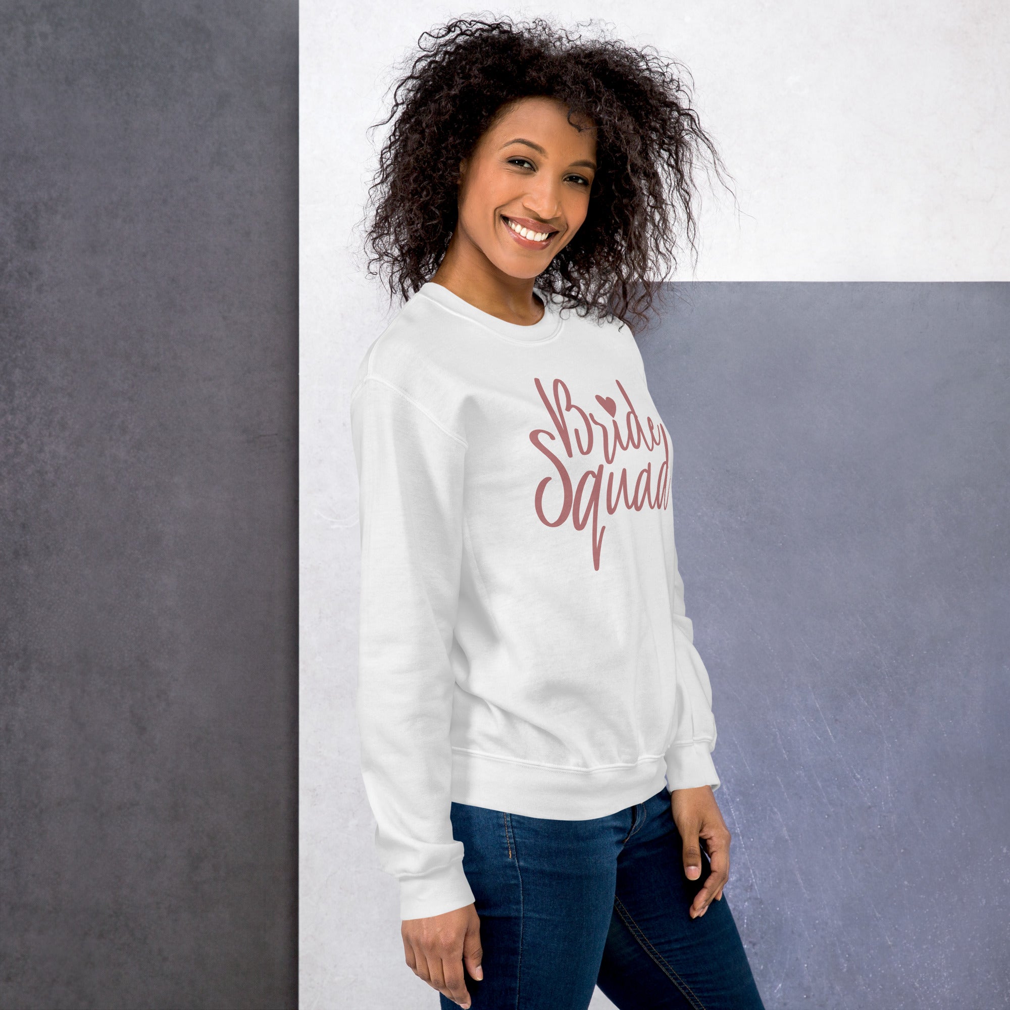 Unisex Bride Squad Cute Preppy Crewneck Sweatshirt