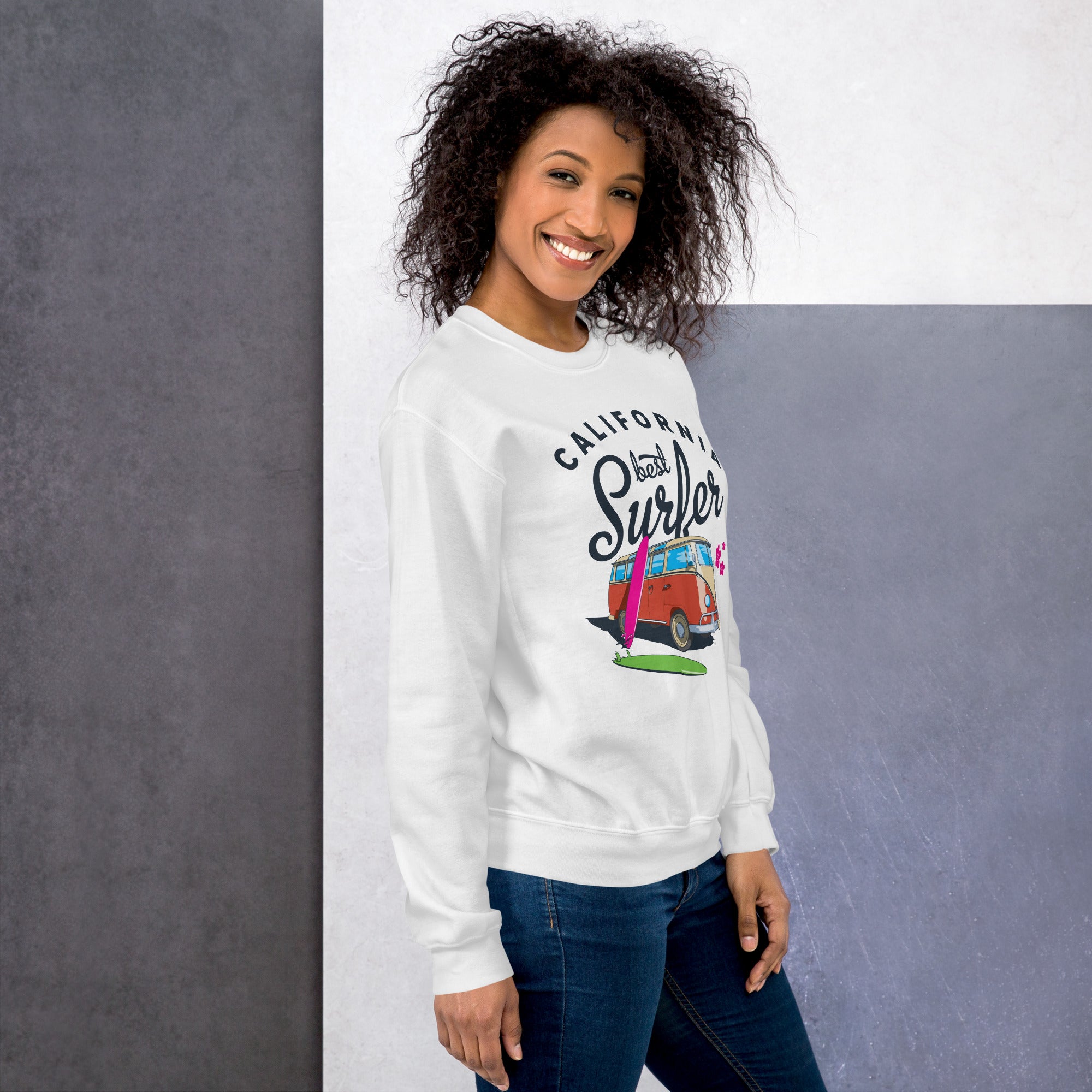 Preppy Vintage California Best Surfer Crewneck Sweatshirt