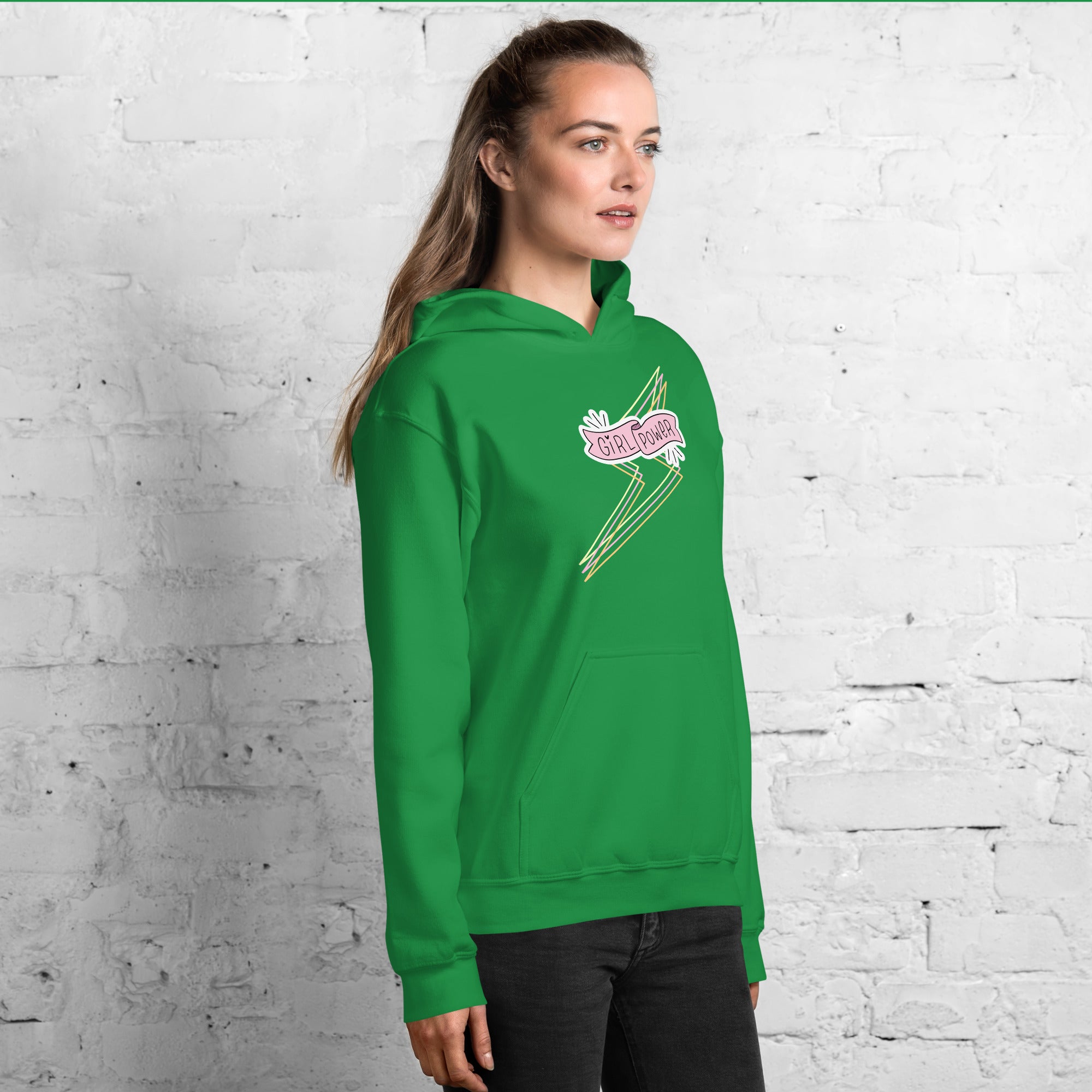 Preppy Girl Power Insprational Hoodie for Women