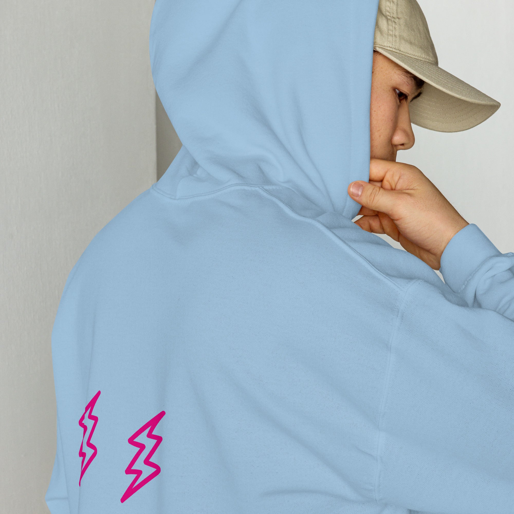 Preppy Bolt Eyes Whatever Smiley Face Aesthetic Hooded Sweatshirt