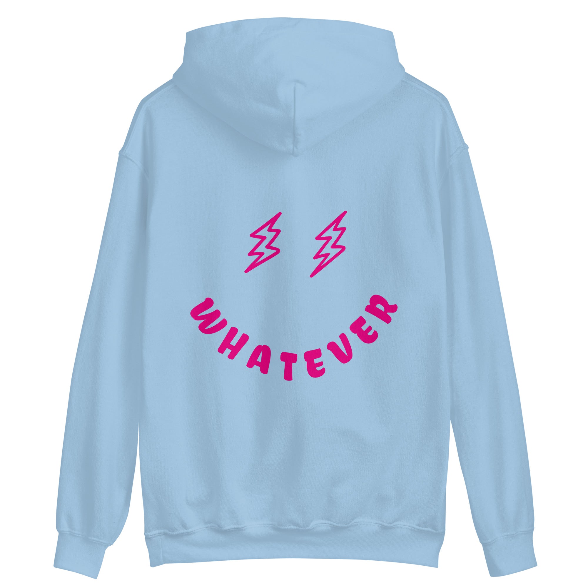 Preppy Bolt Eyes Whatever Smiley Face Aesthetic Hooded Sweatshirt