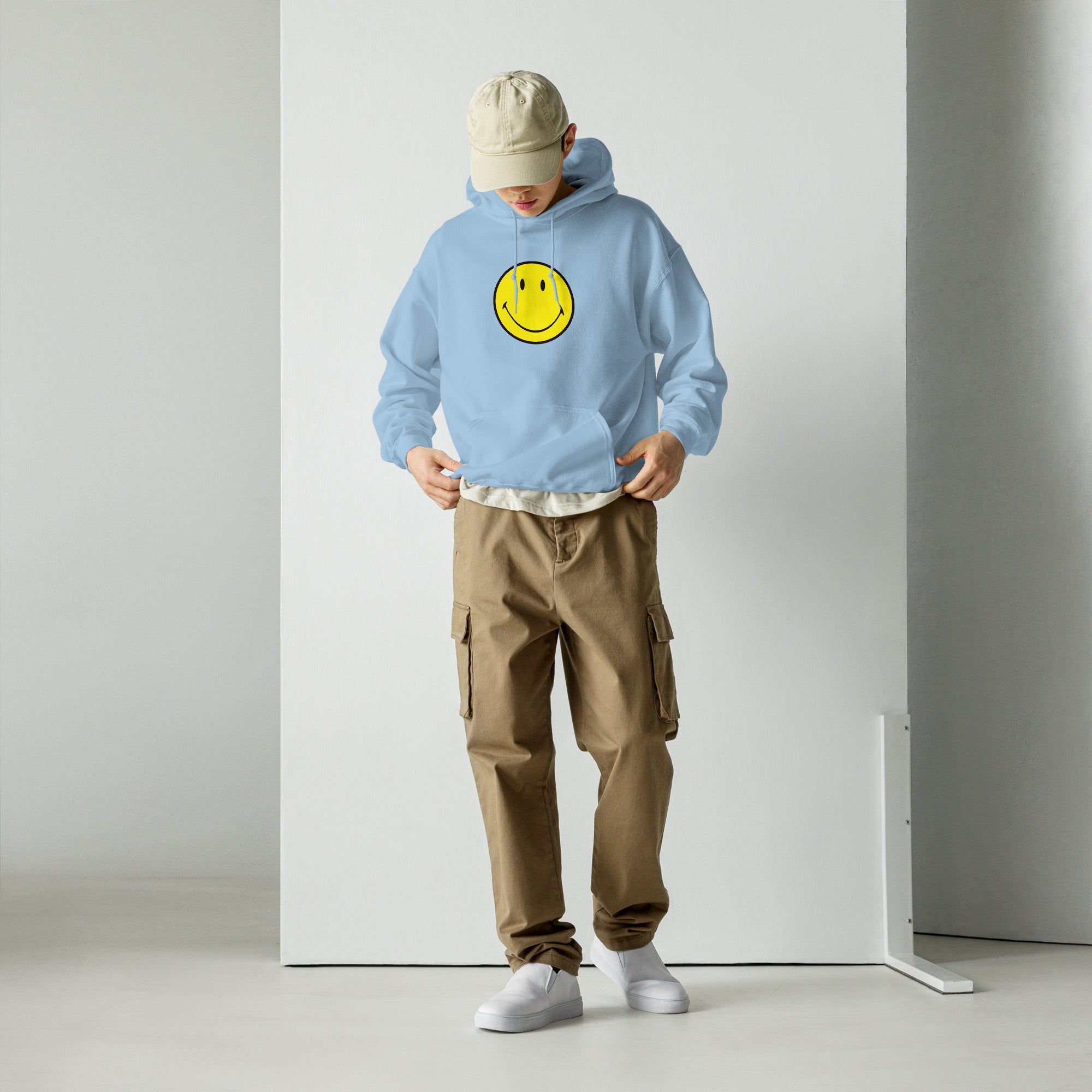 Preppy Smiley Face Hoodie Sweatshirt