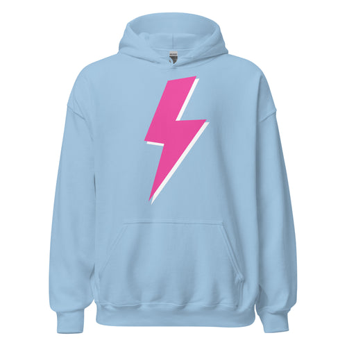Preppy Pink Lightning Bolt Trendy Aesthetic Hoodie