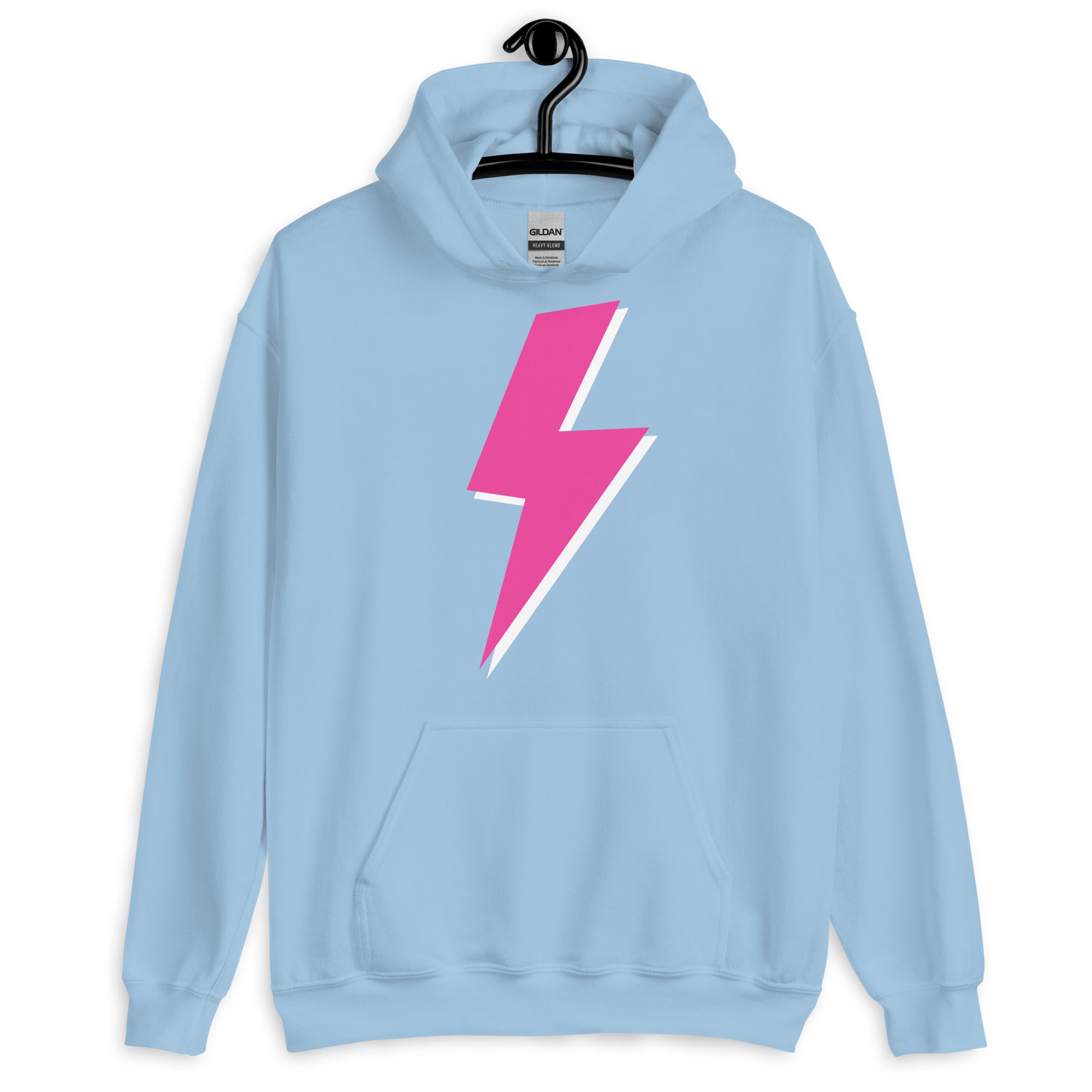 Preppy Pink Lightning Bolt Trendy Aesthetic Hoodie