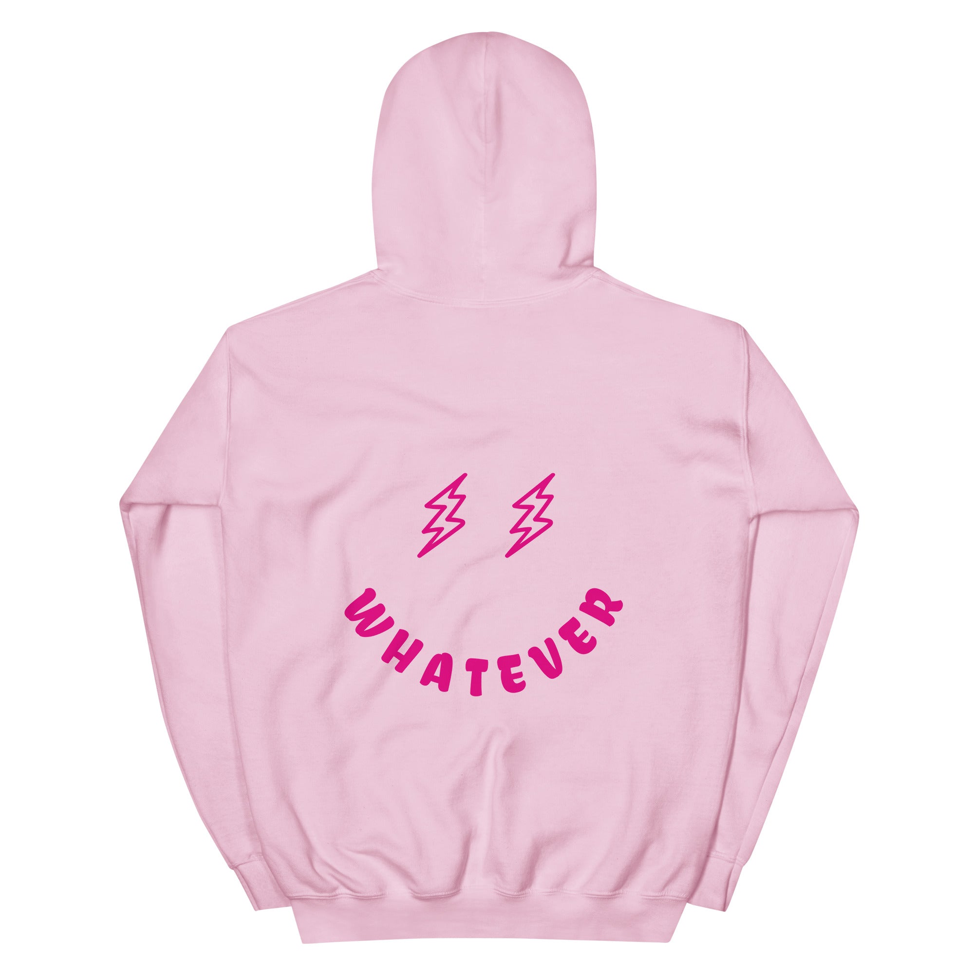 Preppy Bolt Eyes Whatever Smiley Face Aesthetic Hooded Sweatshirt