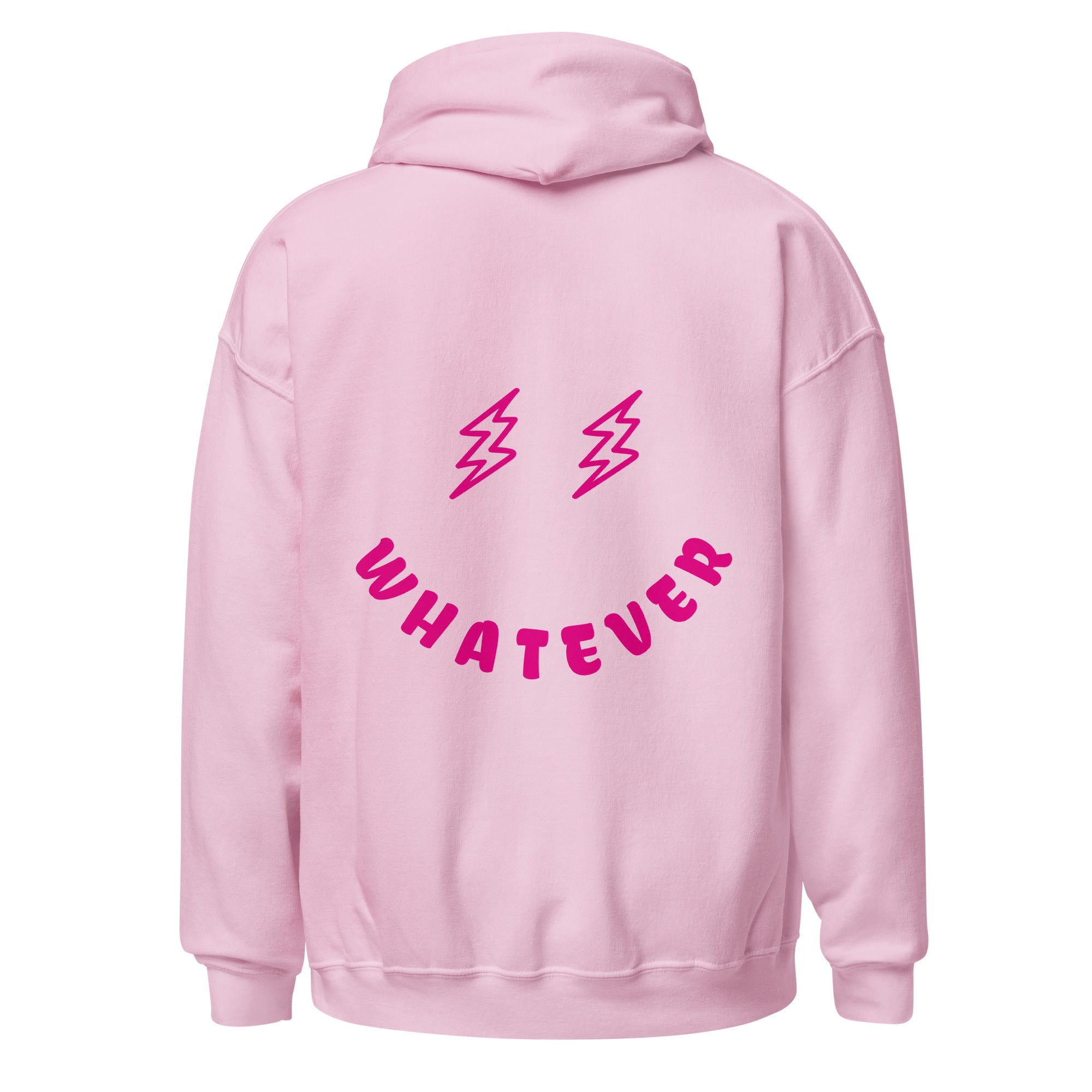 Preppy Bolt Eyes Whatever Smiley Face Aesthetic Hooded Sweatshirt