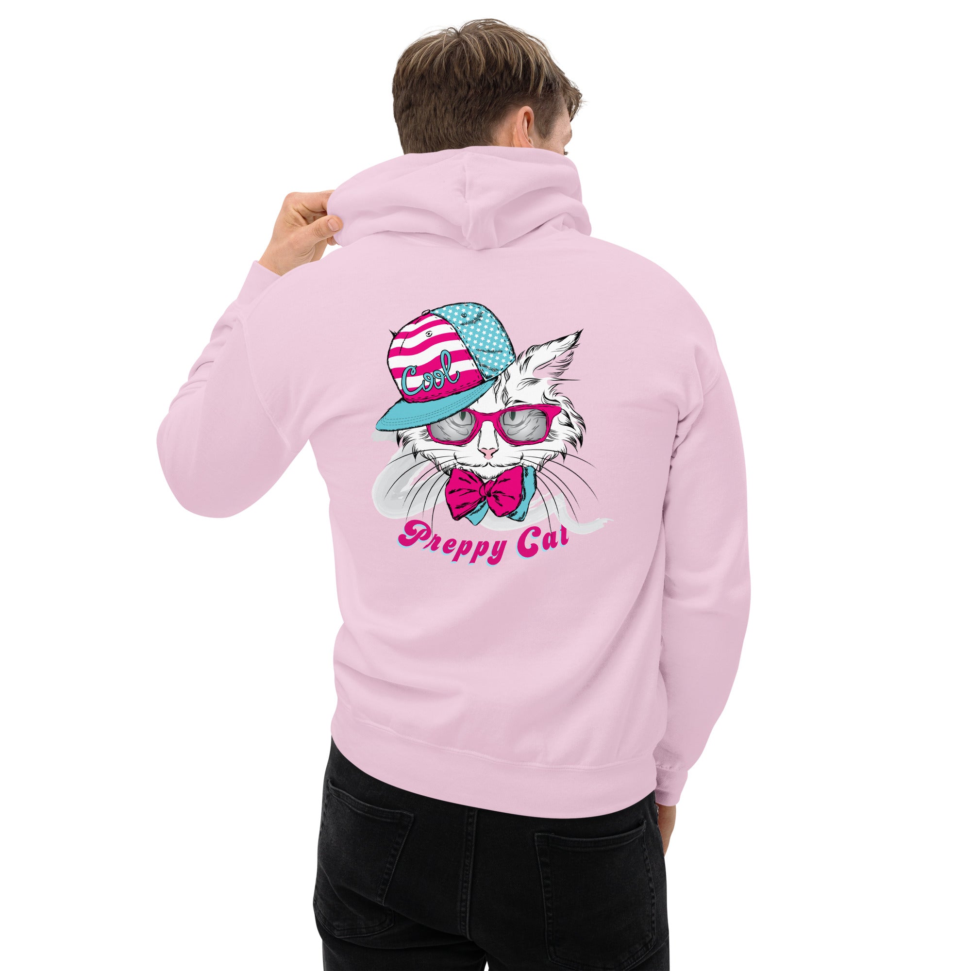 Preppy Cat Aesthetic Unisex Pullover Hoodie Sweatshirt