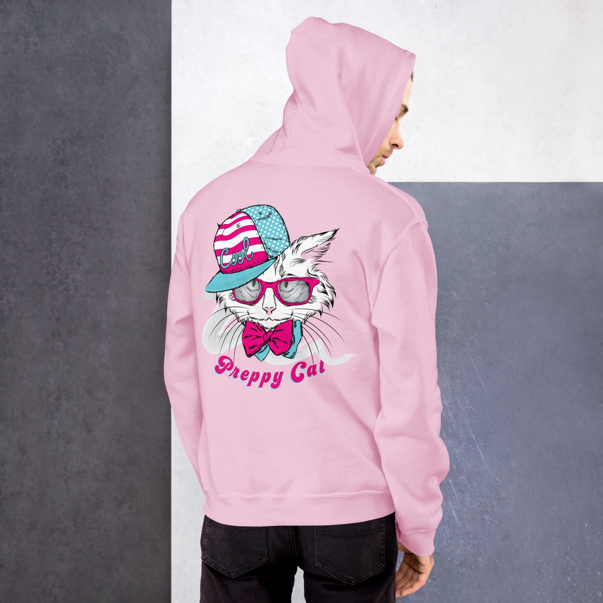 Preppy Cat Aesthetic Unisex Pullover Hoodie Sweatshirt