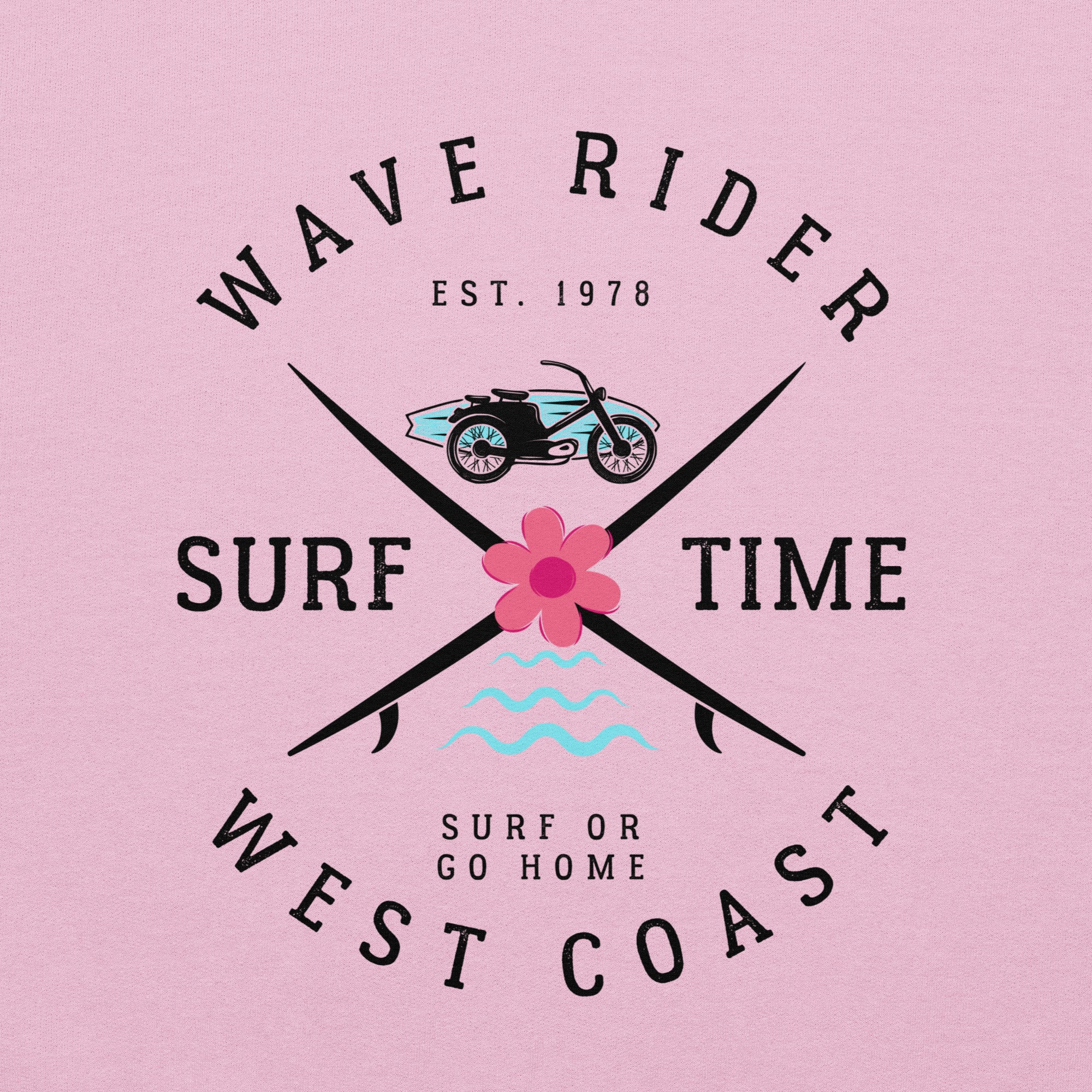West Coast Surf Or Go Home Preppy Beach Hoodie for Women
