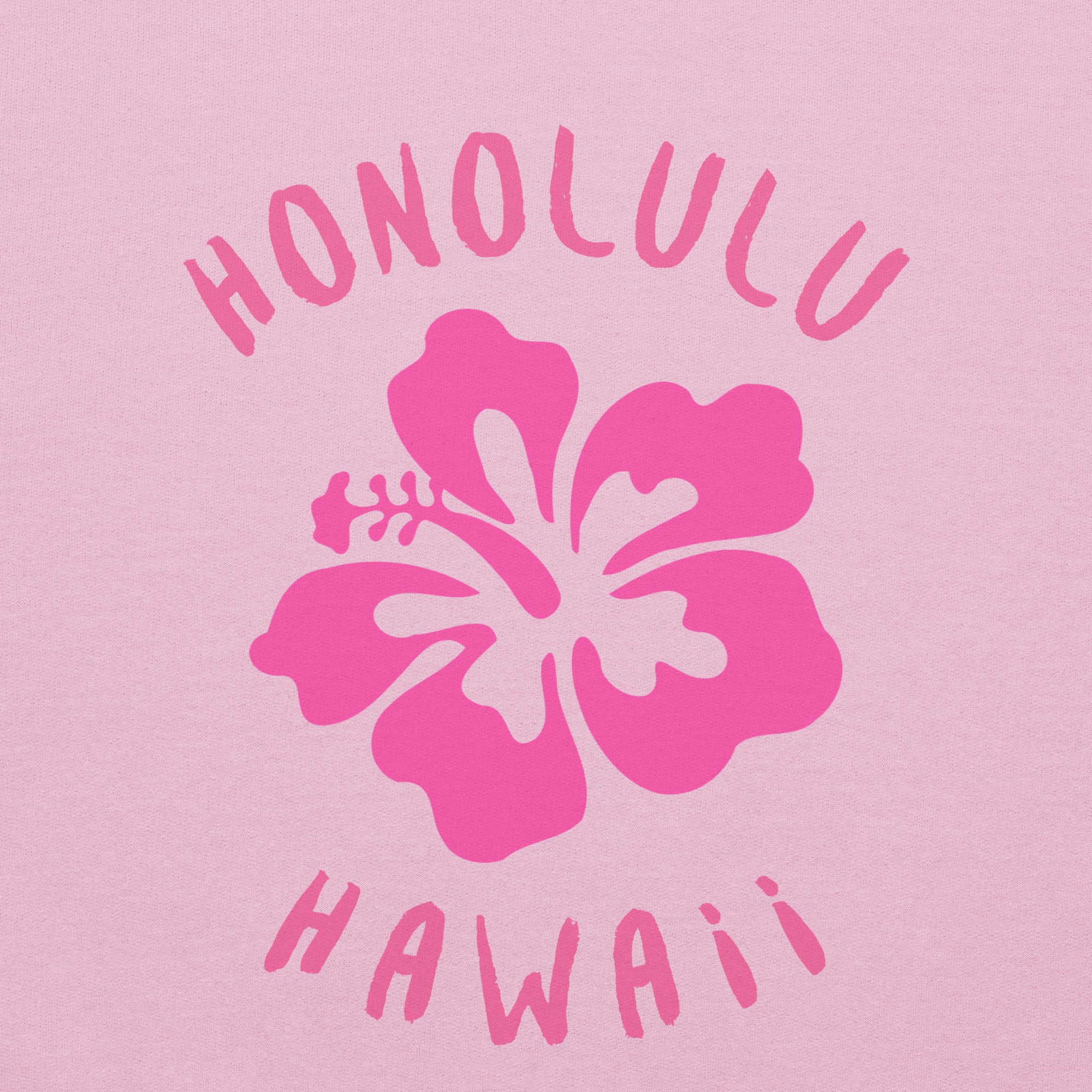 Preppy Honolulu Hawaii Pink Hibiscus Beach Hoodie for Women