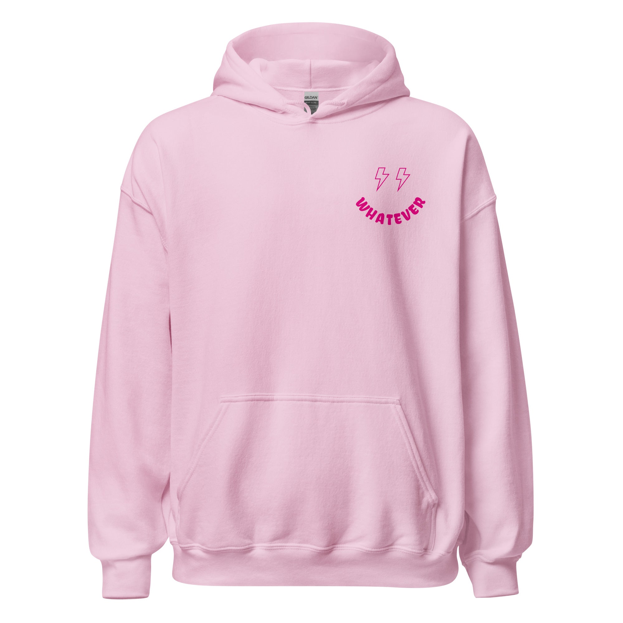 Preppy Bolt Eyes Whatever Smiley Face Aesthetic Hooded Sweatshirt